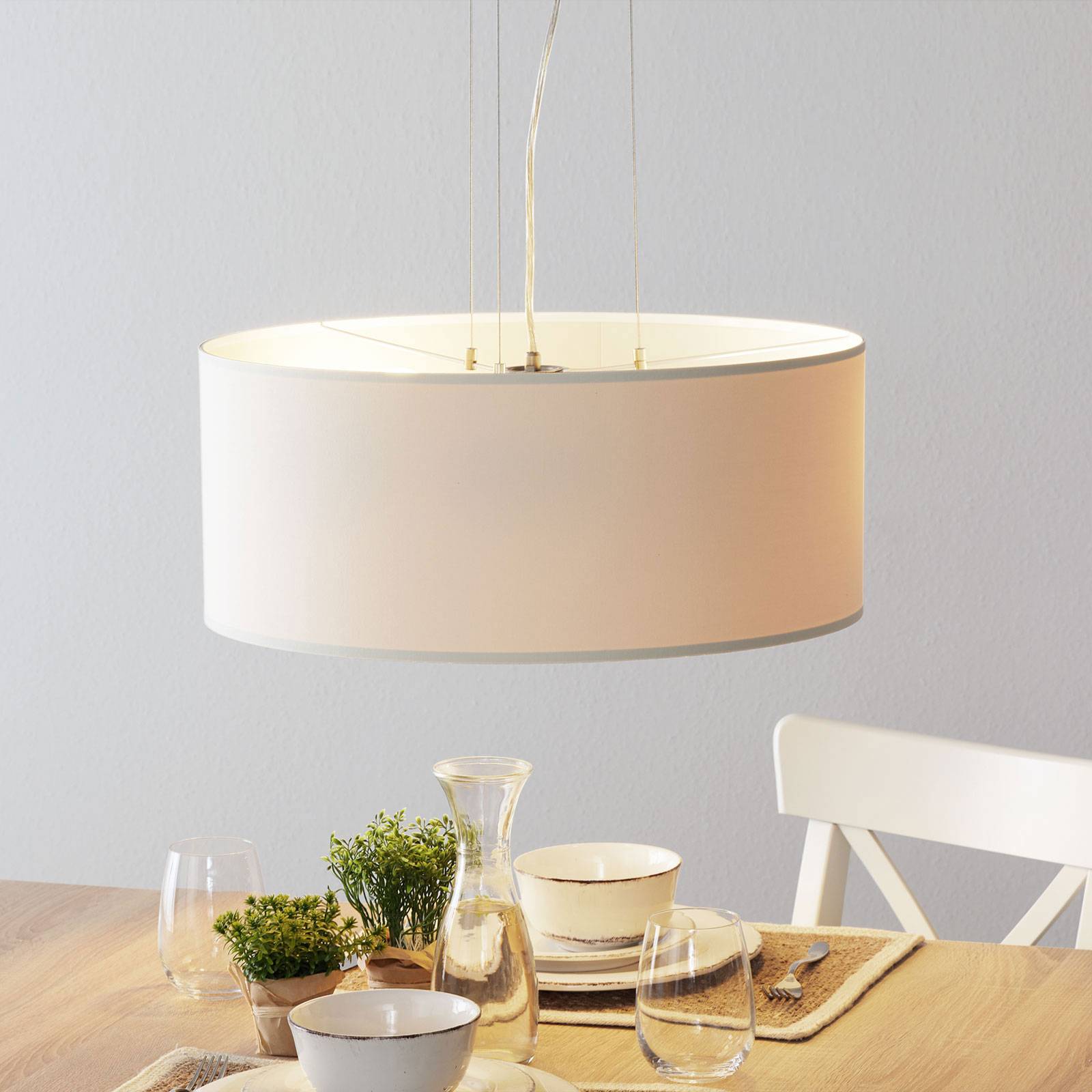 Lucande Patrik -riippuvalaisin Ø 53 cm, kerma