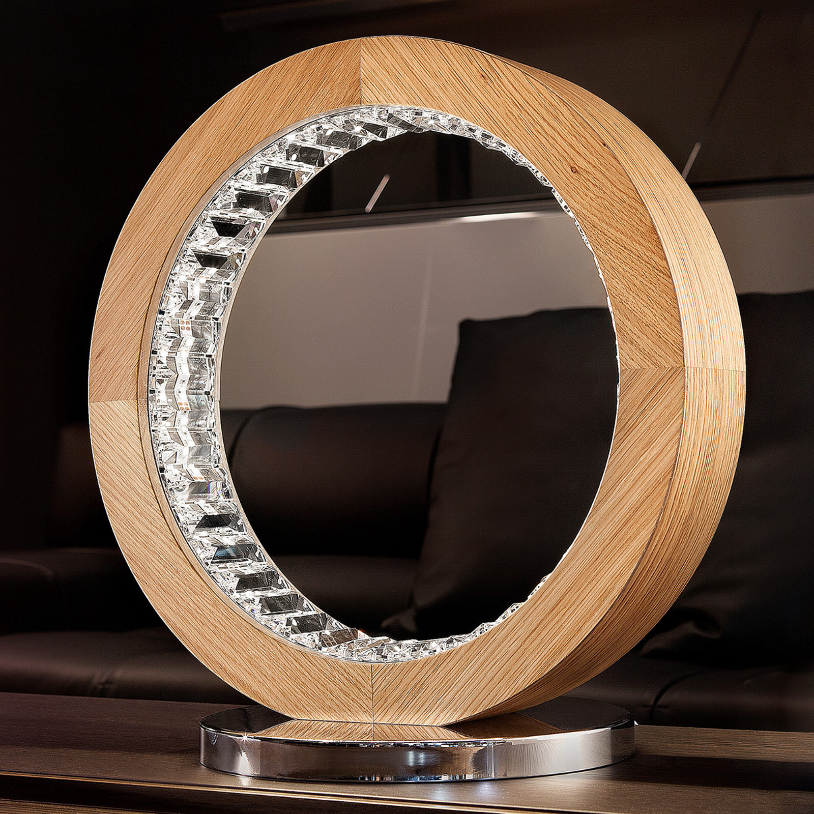 Hienostunut LED-pöytävalaisin Libe Round TL40