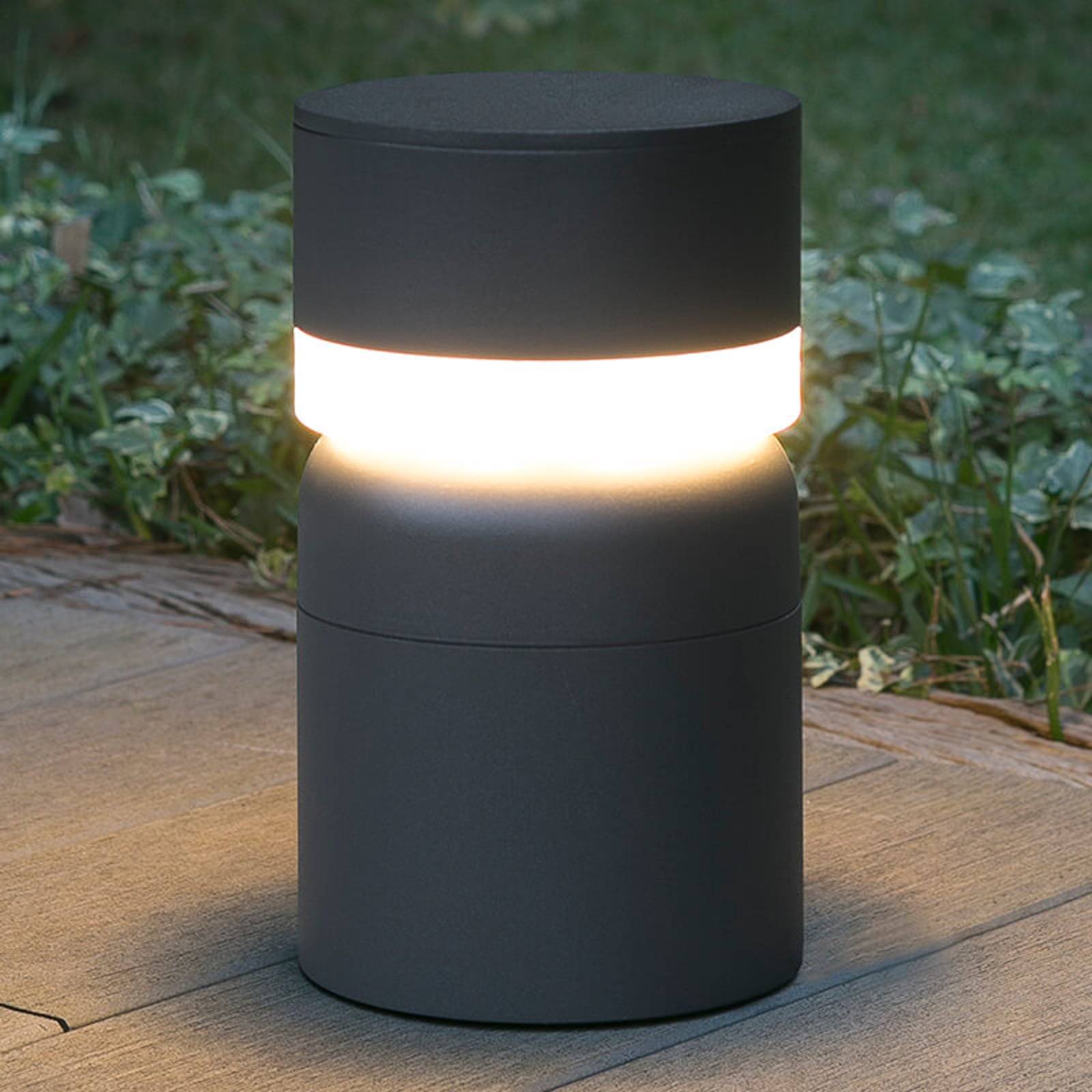LED-pollarivalaisin Sete, tummanharmaa