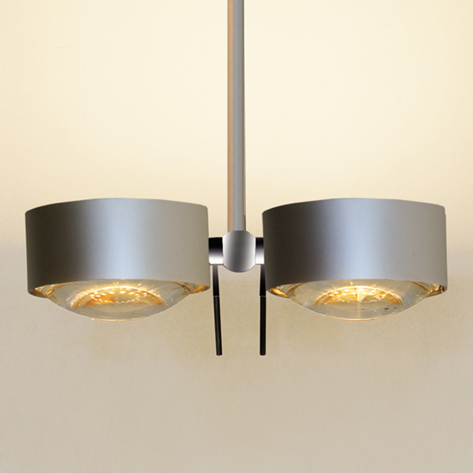 2-lamppuinen kattoval. PUK SIDES matta kromi 30cm