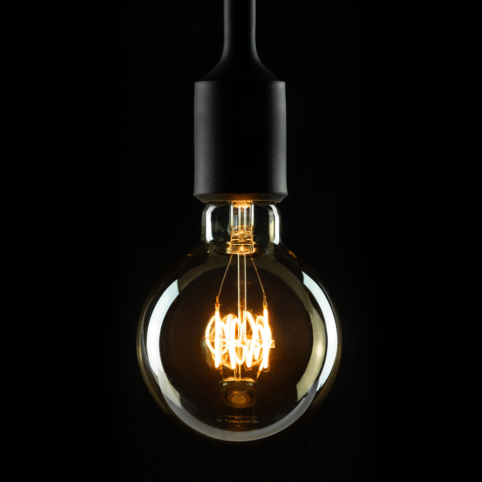 LED-pallo G95 E27 4 W 922, vaaka Curved Line