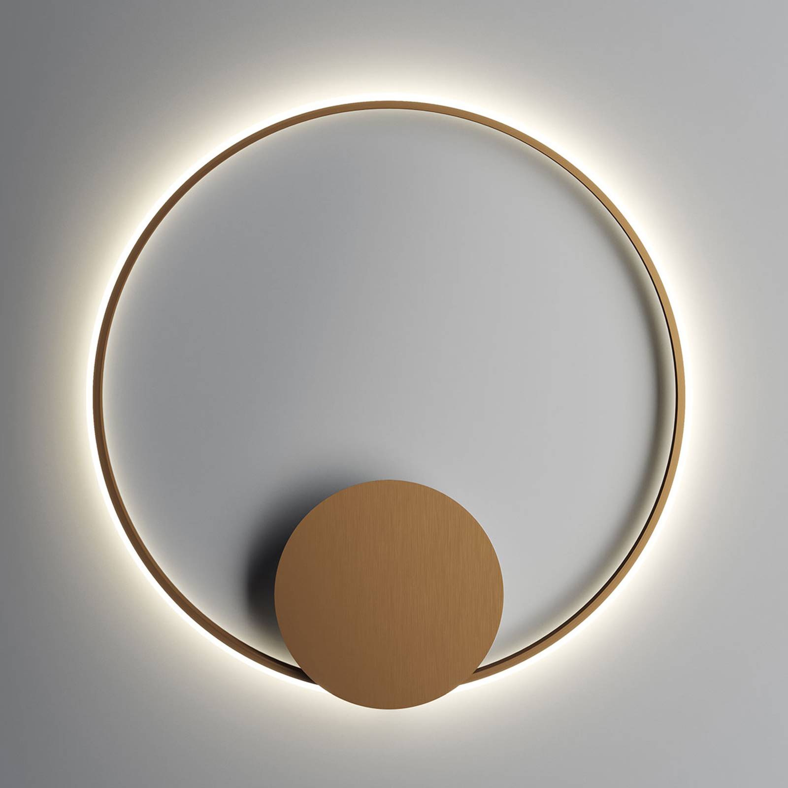 Fabbian Olympic -LED-seinävalo, Ø 80 cm, pronssi