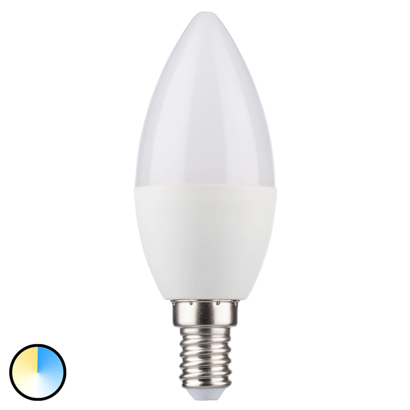 E14 5,5 LED-kynttilälamppu kolmella valovärillä