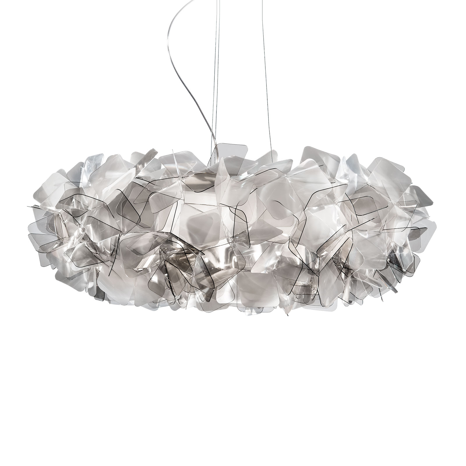 Slamp Clizia -riippuvalaisin, Ø 78 cm, fumé