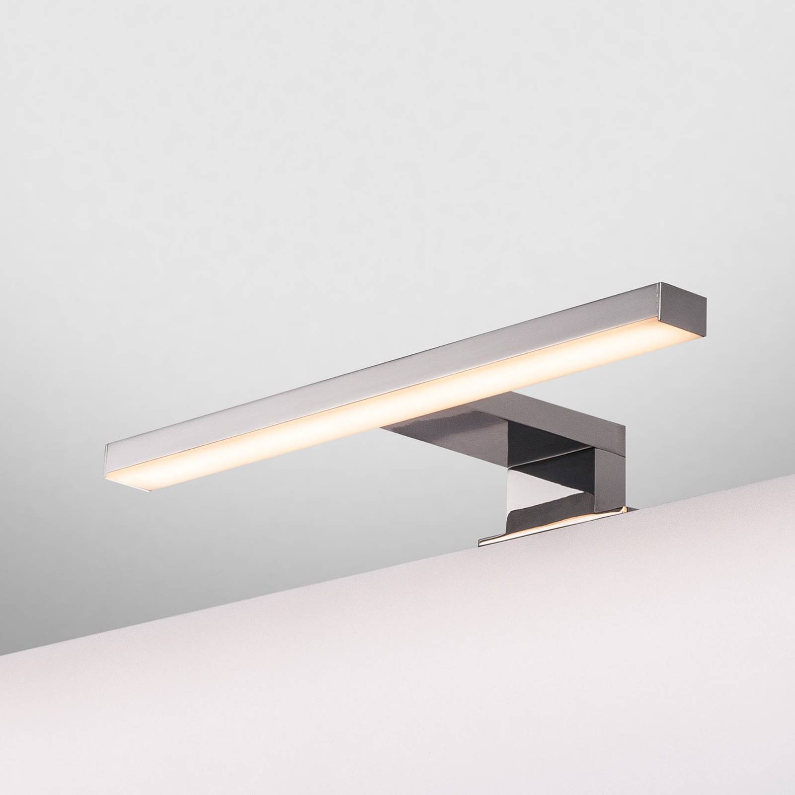 SLV Dorisa -LED-seinävalaisin, leveys 30 cm, kromi