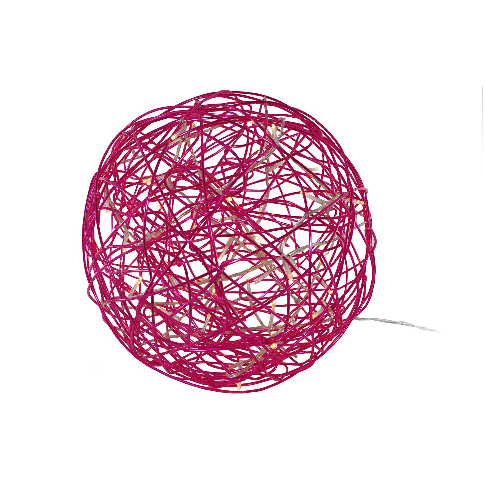 Galax Fun -LED-3D-design-pallo, Ø 30 cm, fuksia