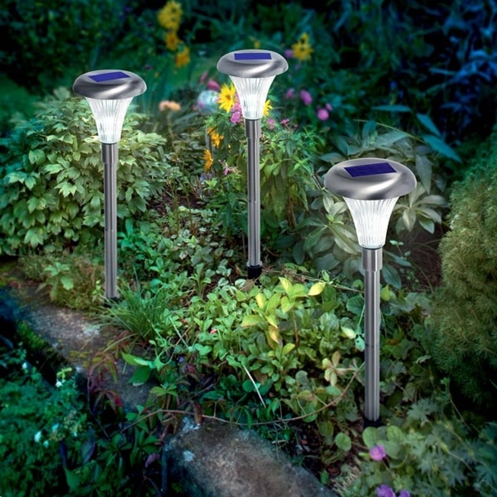 Capri-aurinkokennovalaisin ruostumaton teräs 3-os.