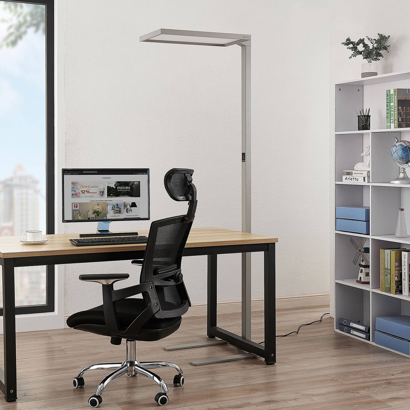 Arcchio Nelus toimiston LED-lattiavalo, himmennys