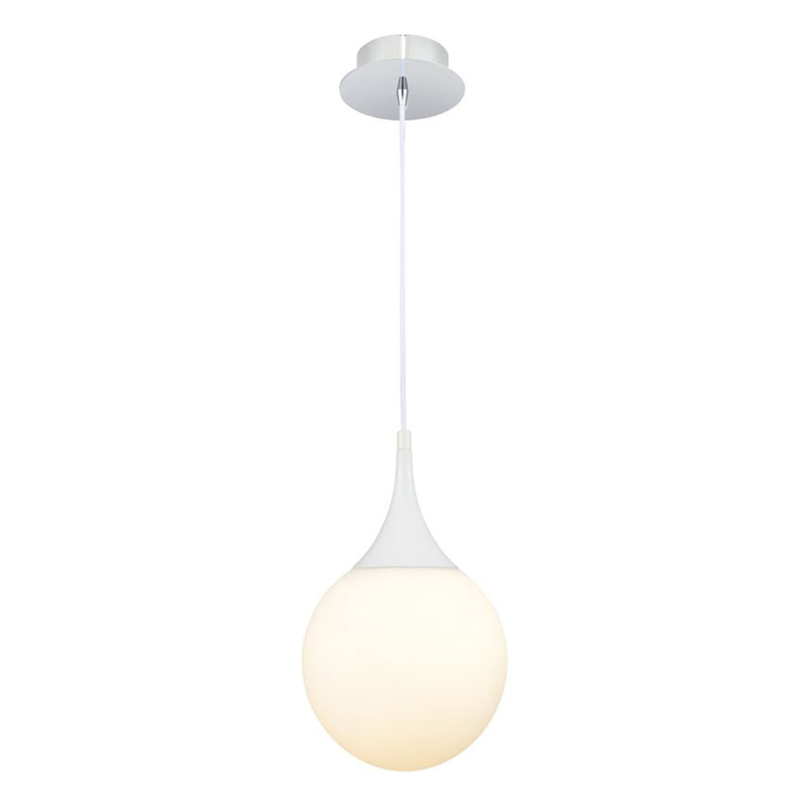 Lumenvalkoinen riippuvalaisin Dewdrop - 20 cm