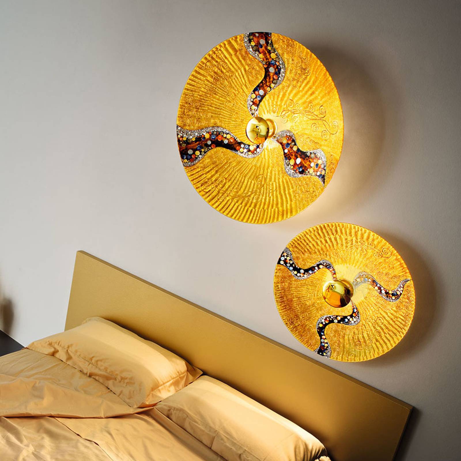 KOLARZ Luna Kiss Gold -seinävalaisin 24 k, Ø 62 cm