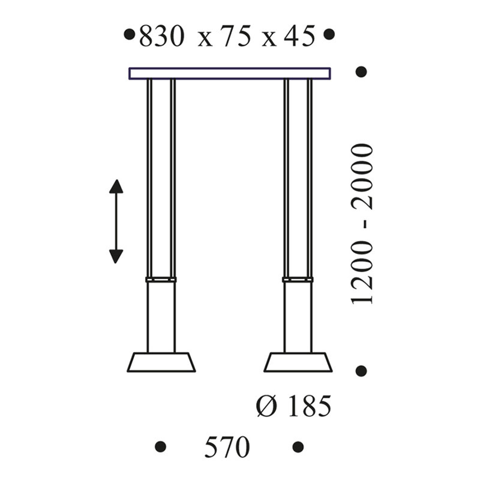 OLIGO Glance LED-riippuvalo 2 lamp. punainen