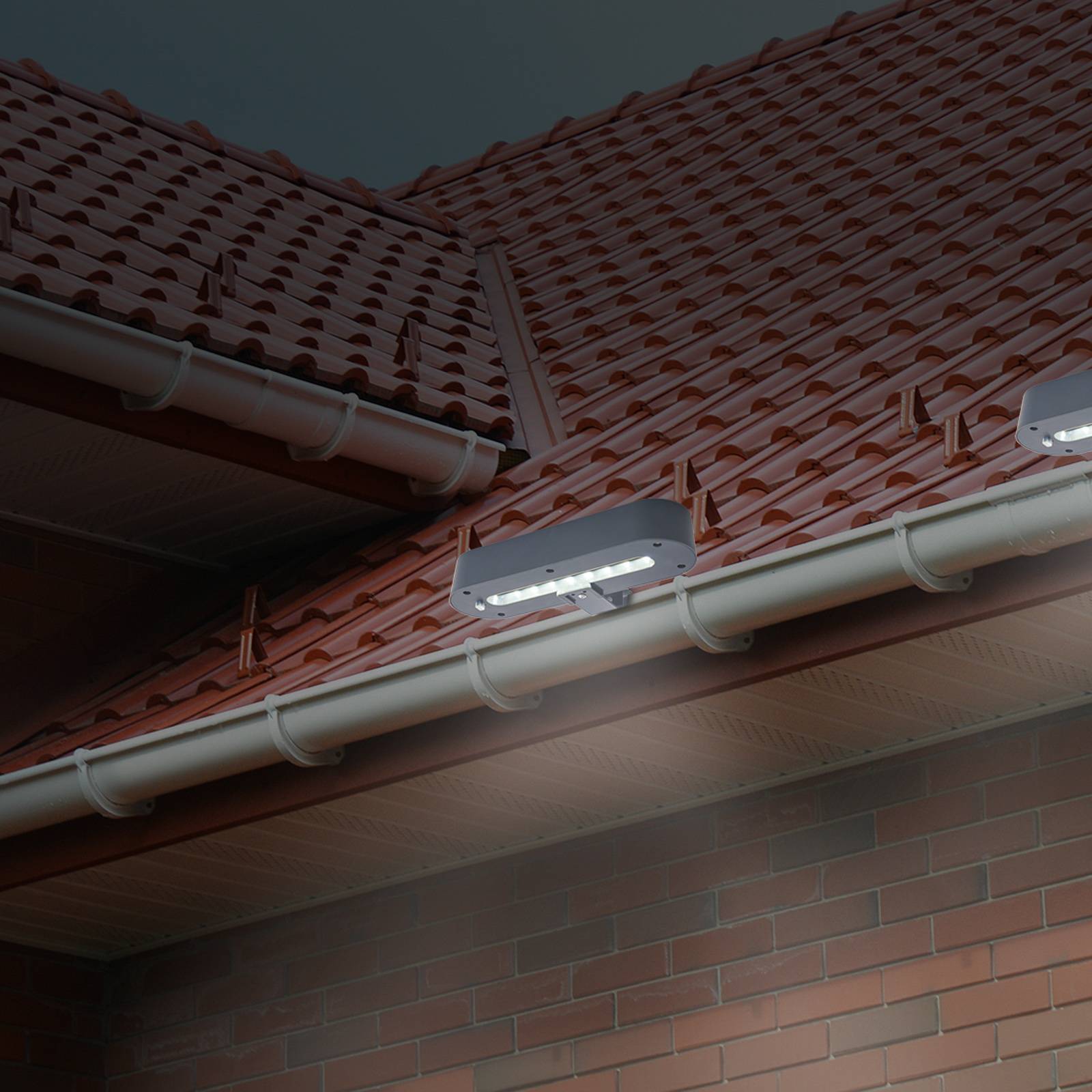 Aurinkokäyttöinen LED-räystäsvalo 5249216, 2 kpl