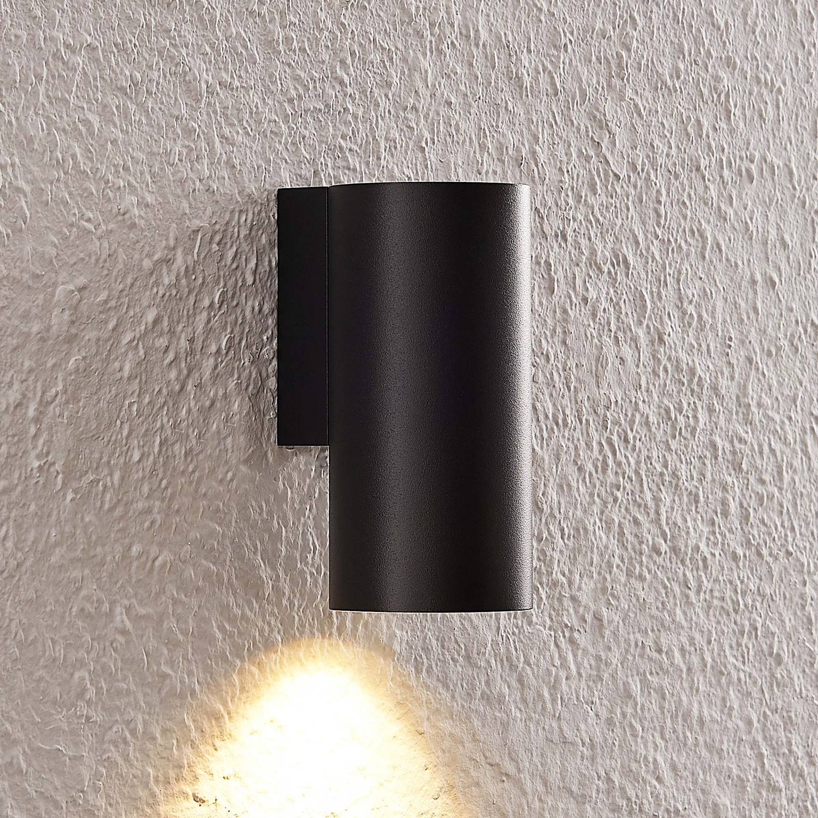 Arcchio Dilana -seinävalo, pyöreä, 1-lamp., musta