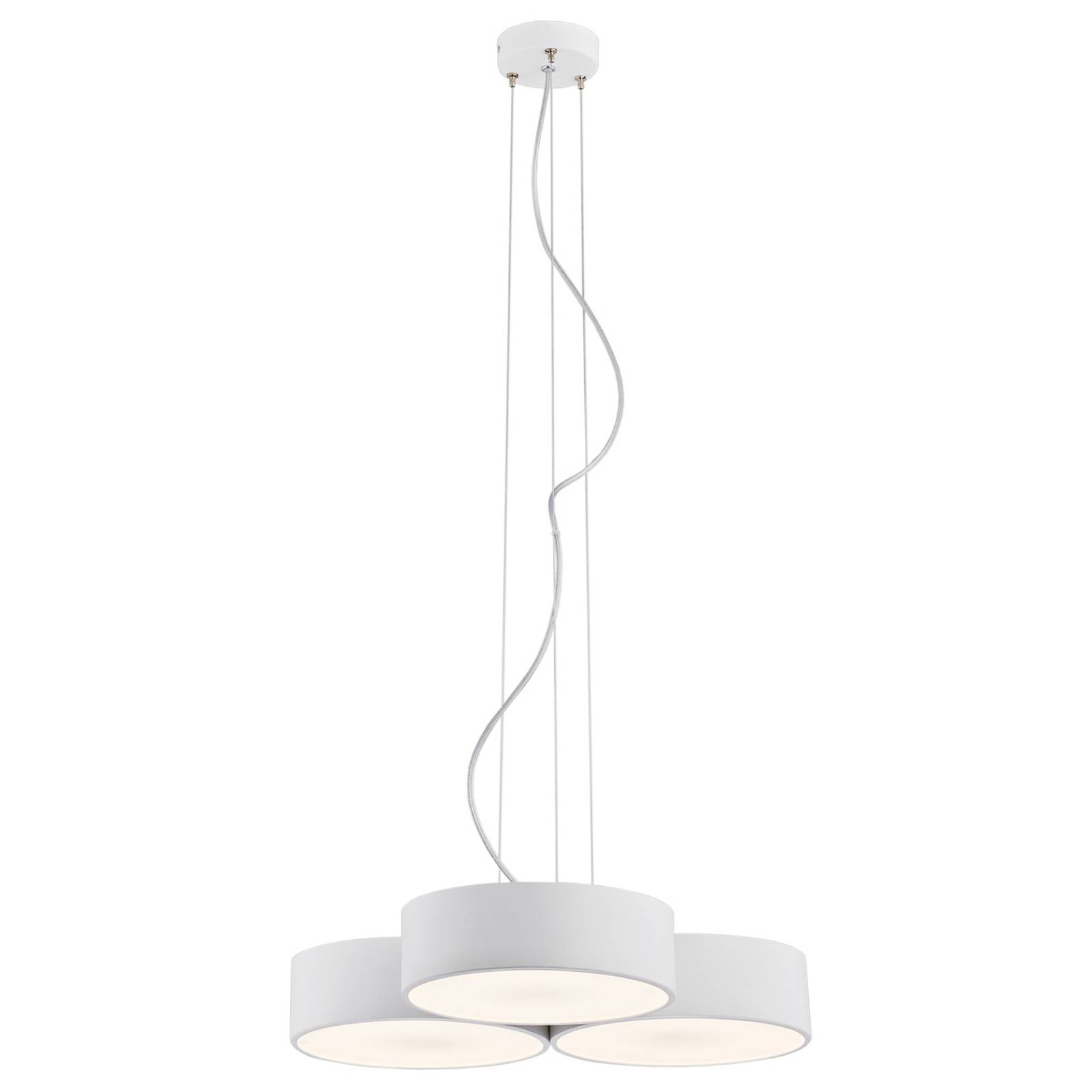 LED-riippuvalo Dayton, 3-lamppuinen, valkoinen