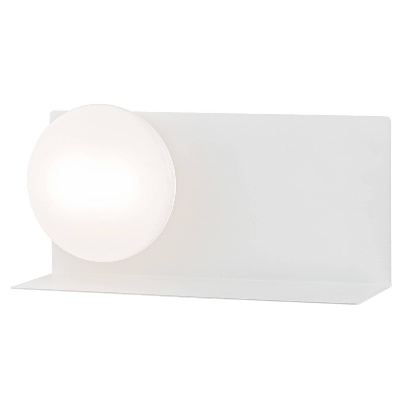 LED-seinälamppu Clark lasivarjostimella, valkoinen