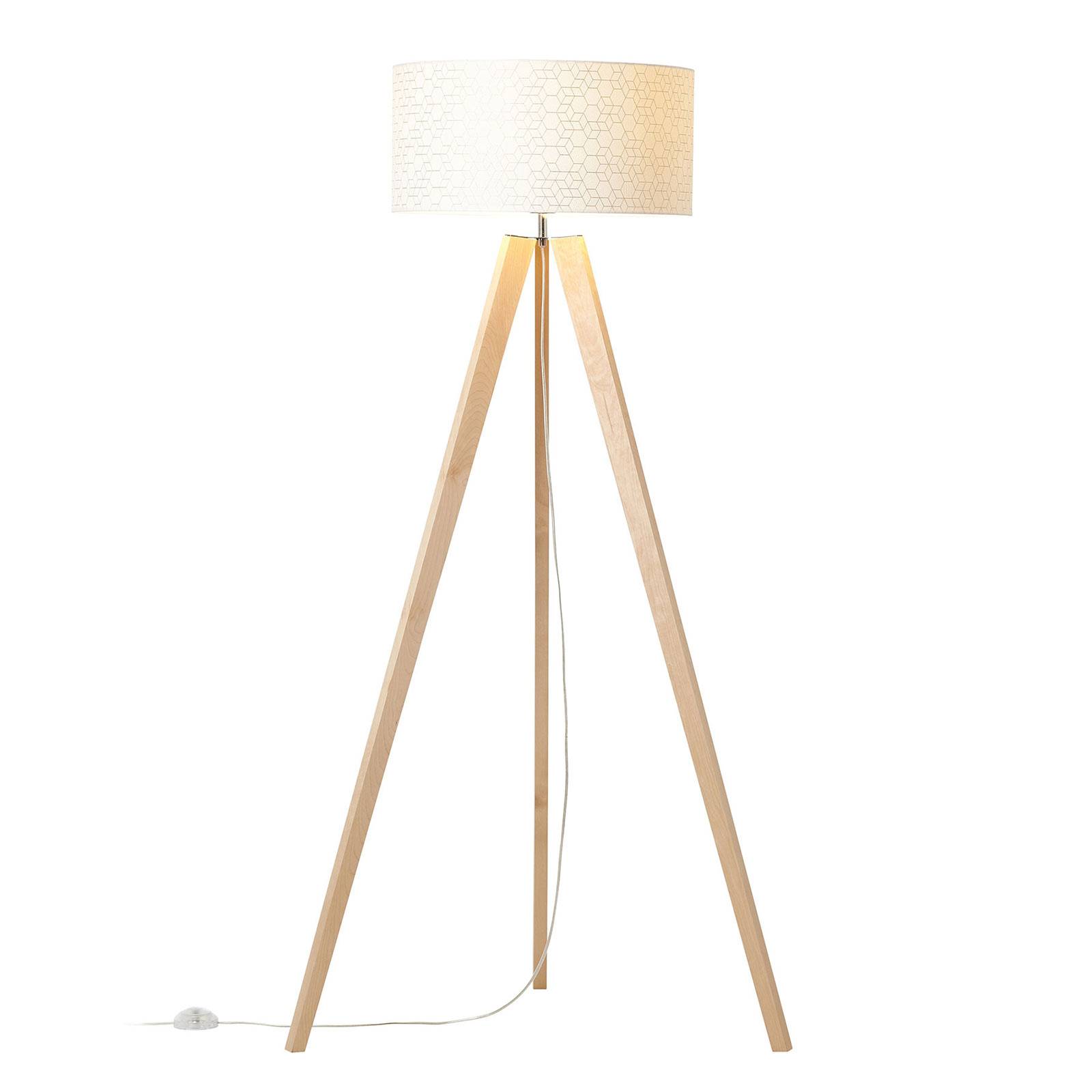 Lattiavalaisin Galance valkoinen puinen kolmijalka