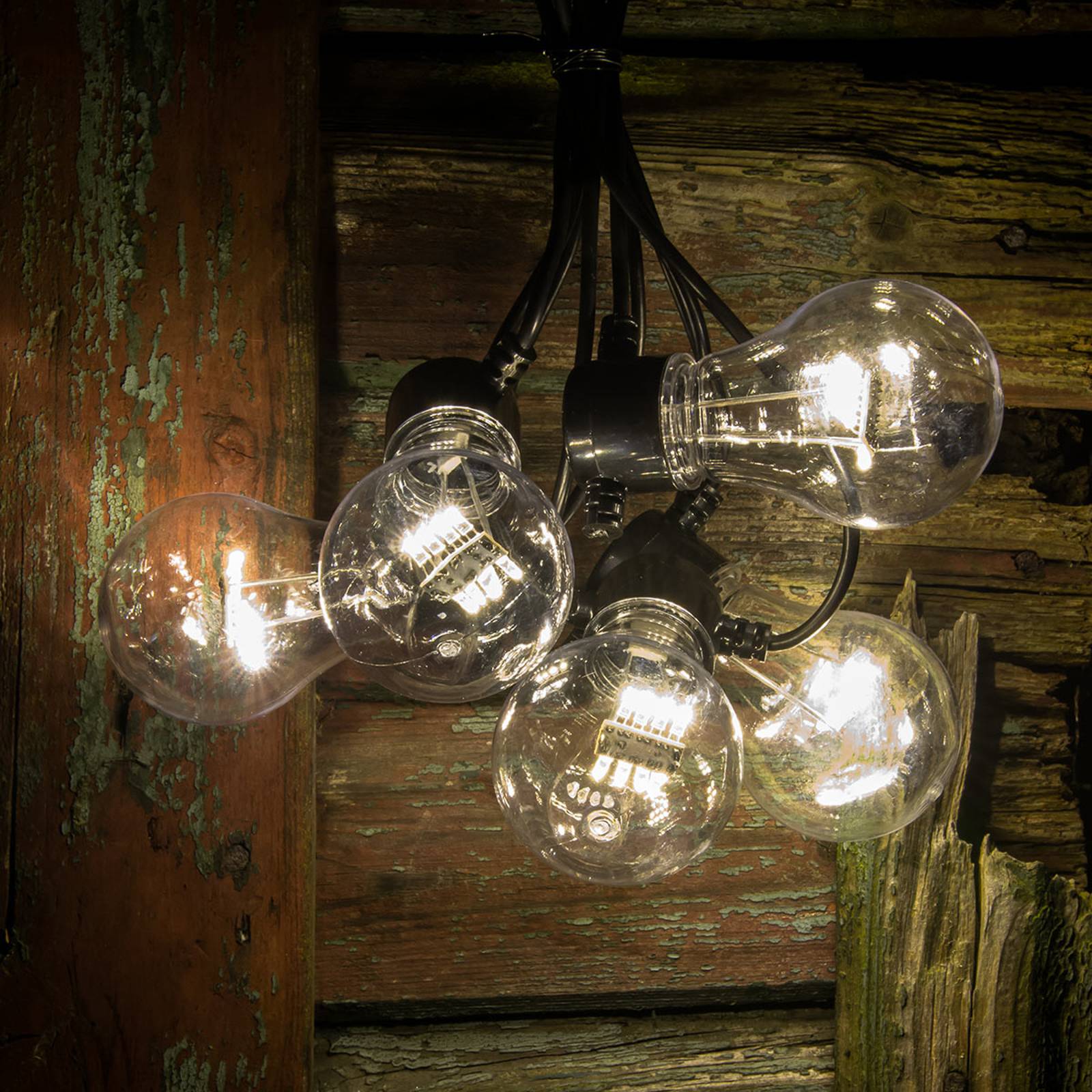LED-valoketju hehkuoptiikka lämmin valk. 5-lampp.