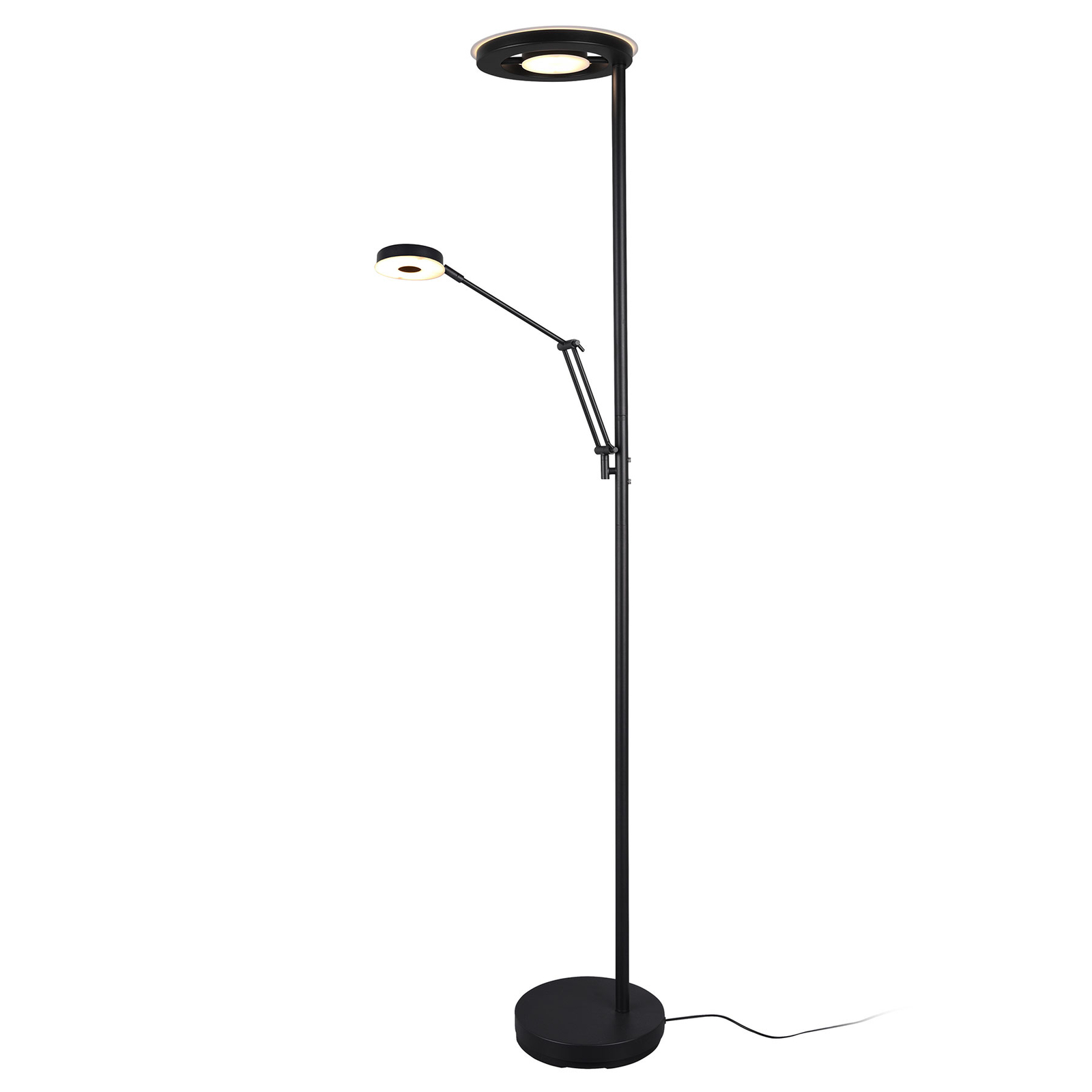 LED-ylösvalo Barrie lukuvalolla matta musta