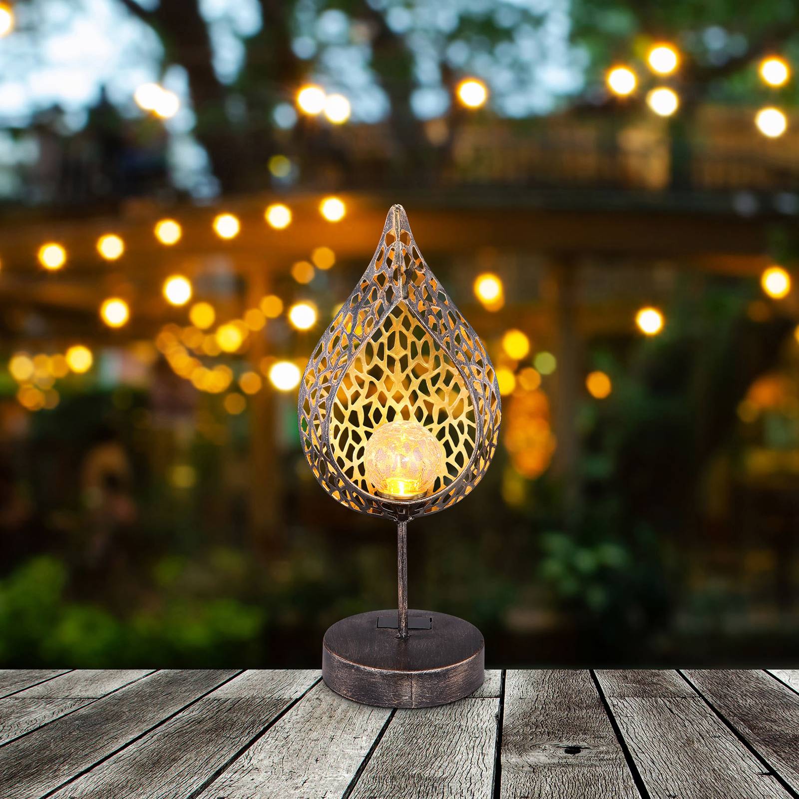 Aurinkokäyttöinen LED-lamppu 33528, lehtimuotoilu