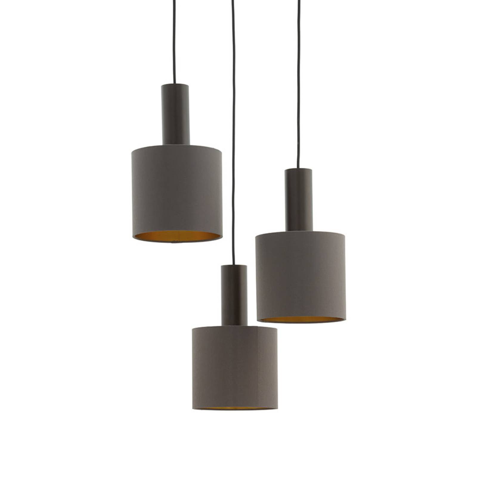 Riippuvalaisin Concessa 3-lamp. cappuccino/gold