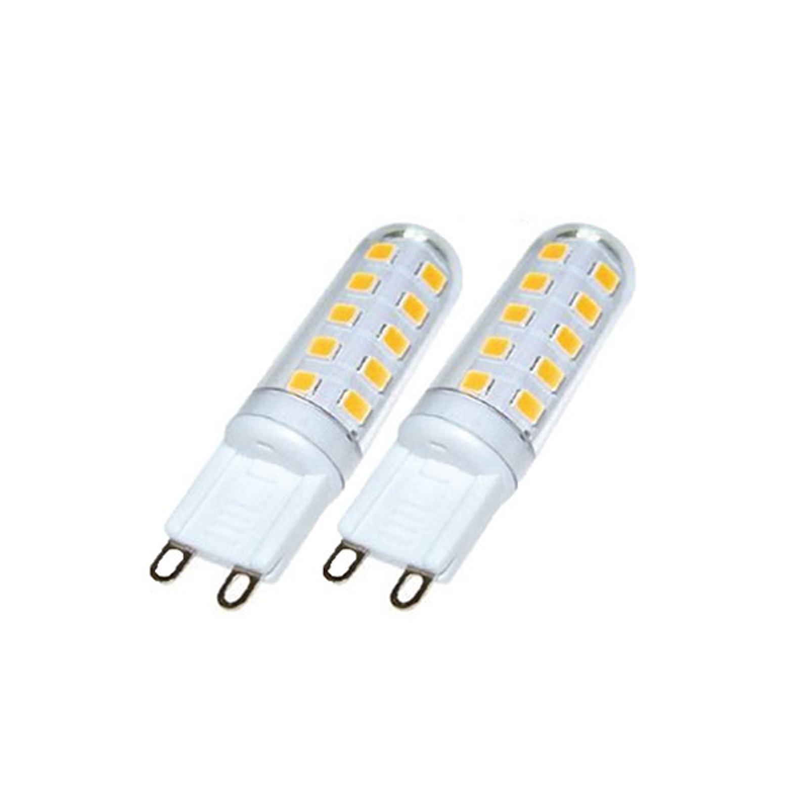 Kaksikantainen LED-lamppu G9 3W tuplapakkauksessa