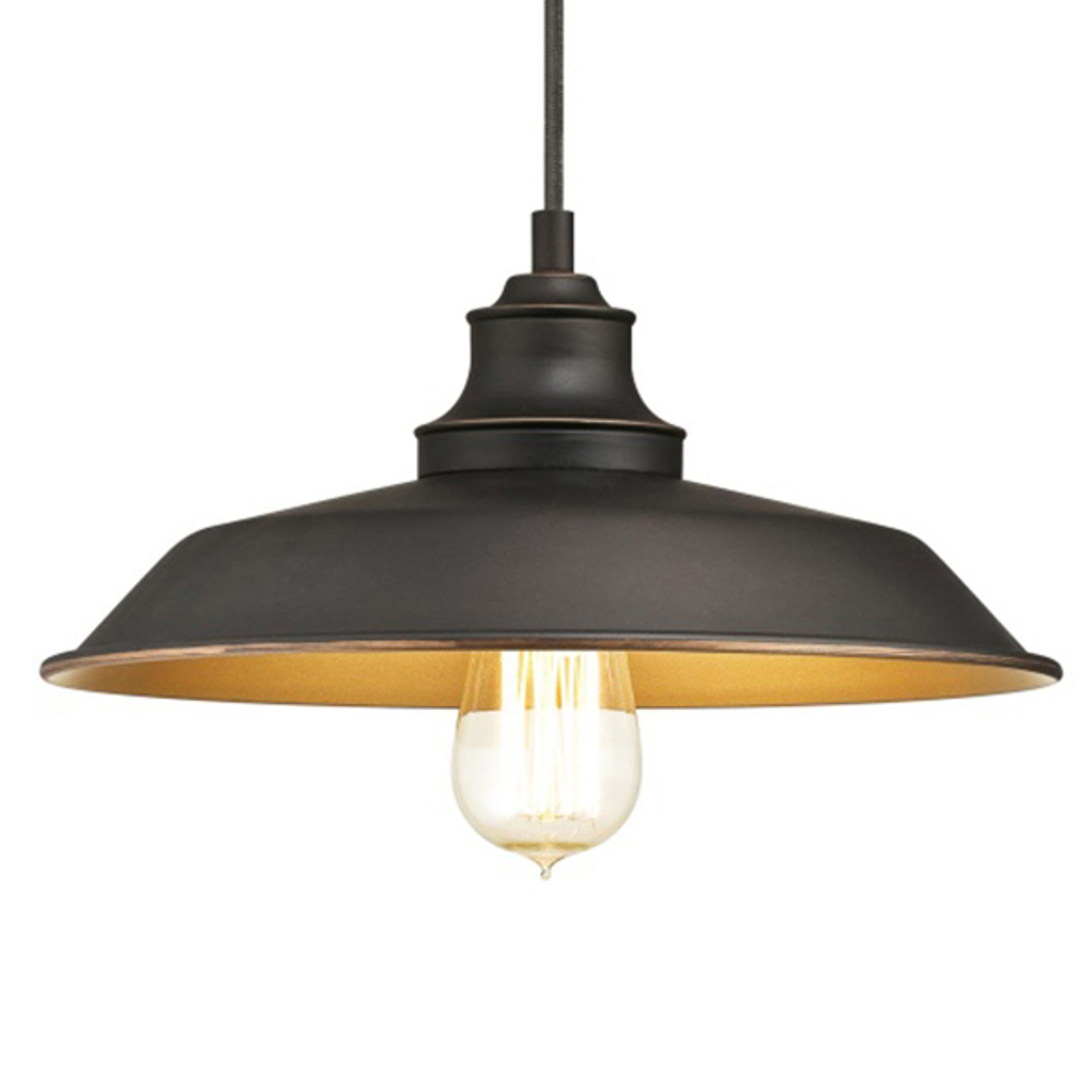Westinghouse Iron Hill -riippuvalo, 1-lamp. musta