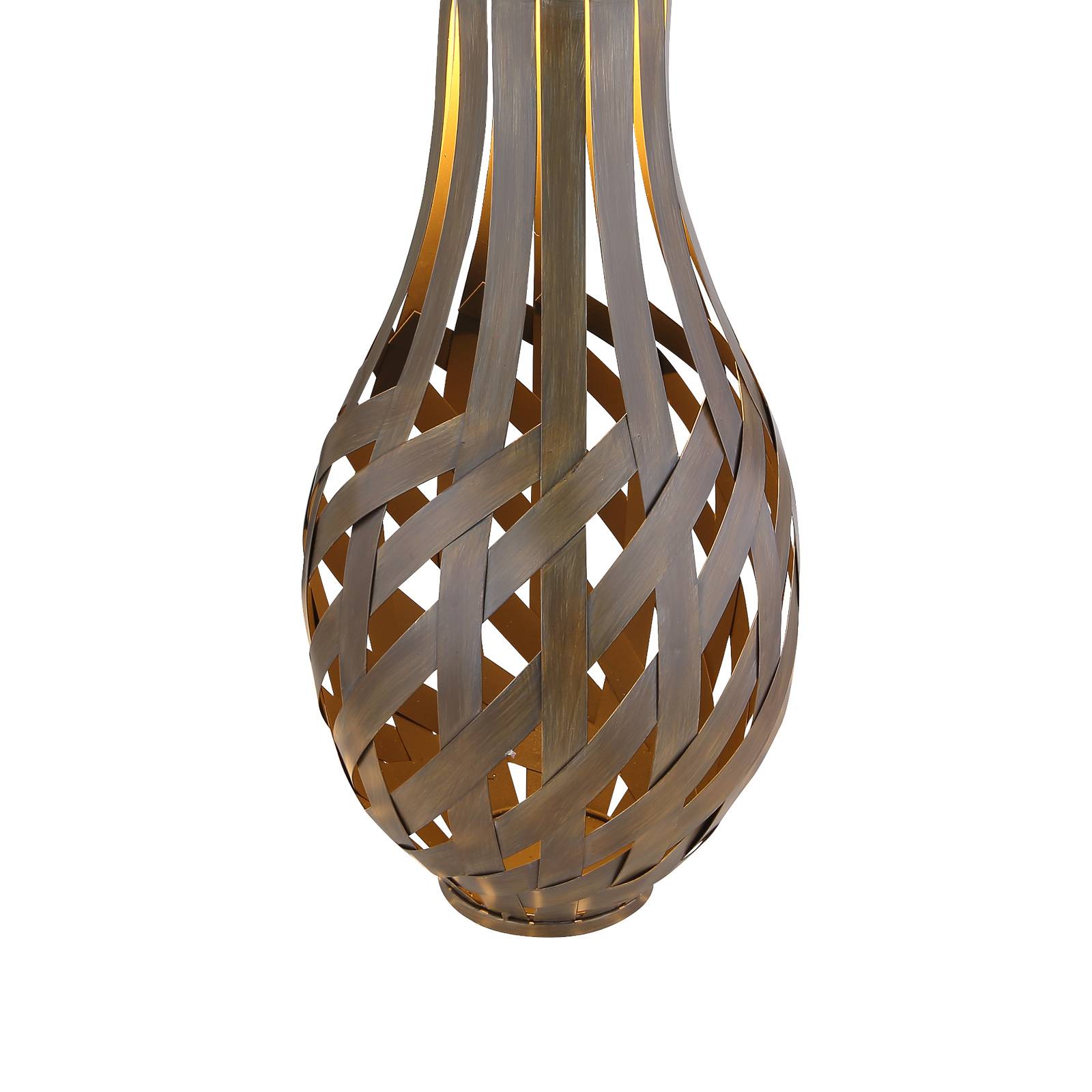 Aurinkokäyttöinen LED-koristelyhty 36652, bambu