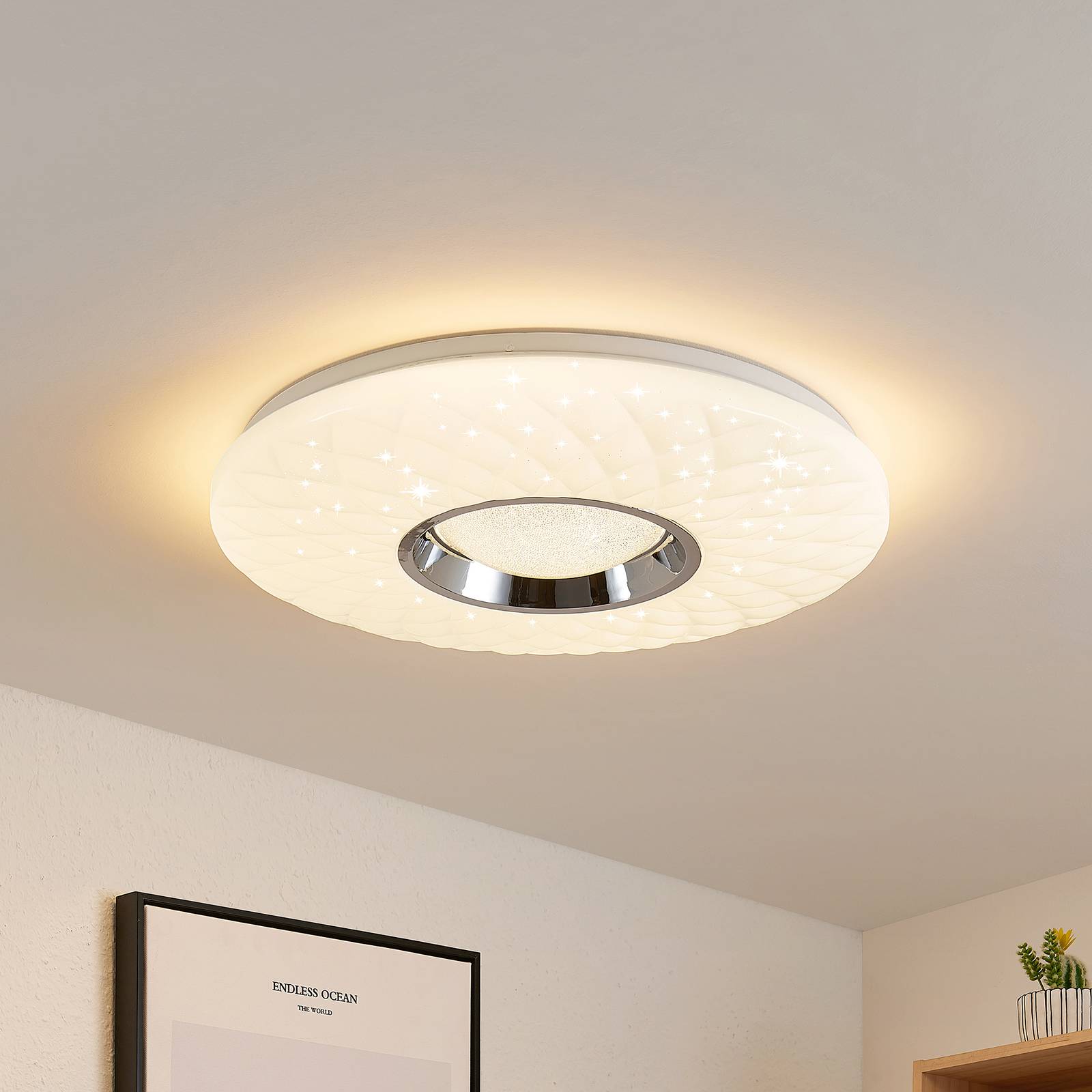 Lindby Illaria -LED-kattovalaisin RGBW, CCT, 49 cm