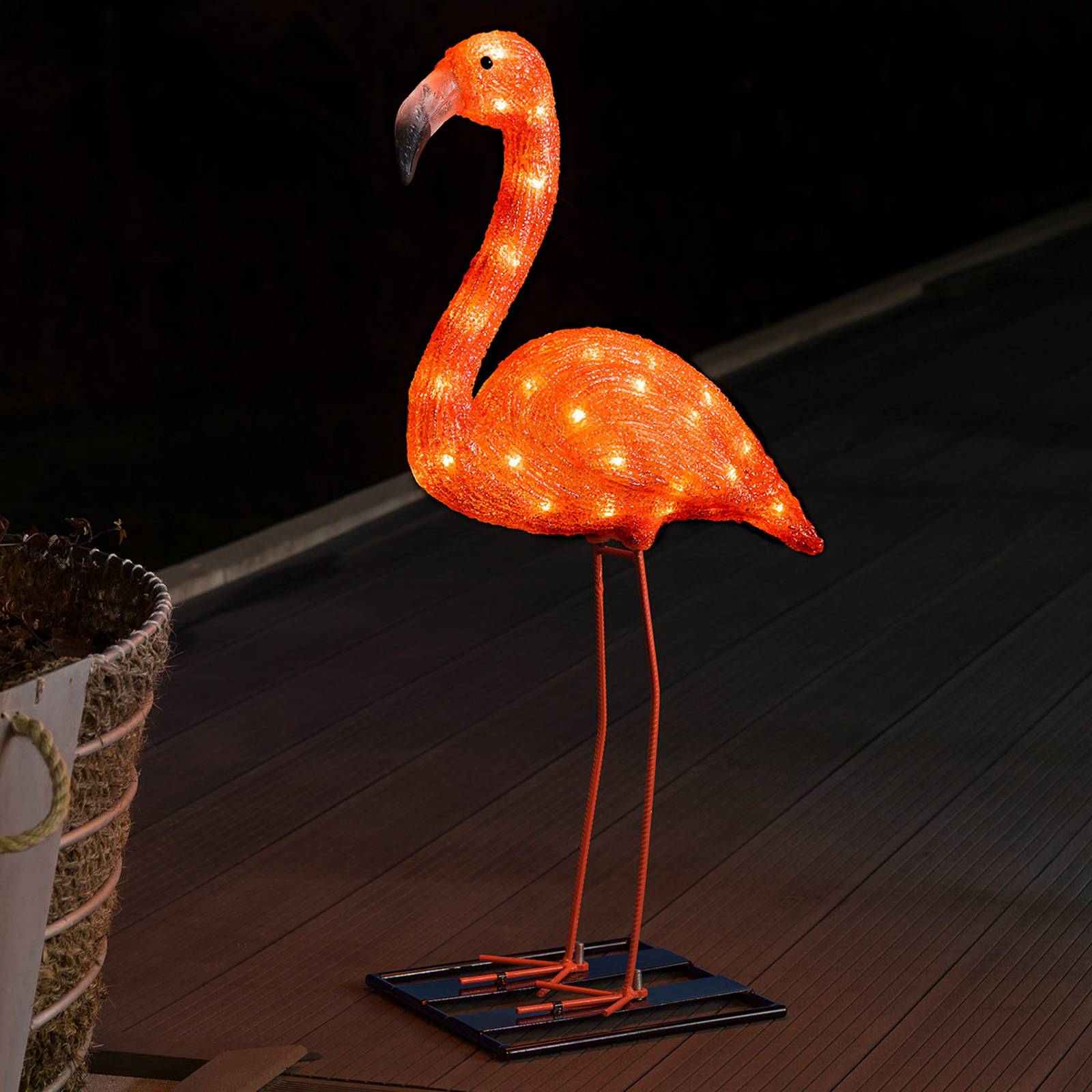 LED-koristevalaisin Flamingo 65 cm