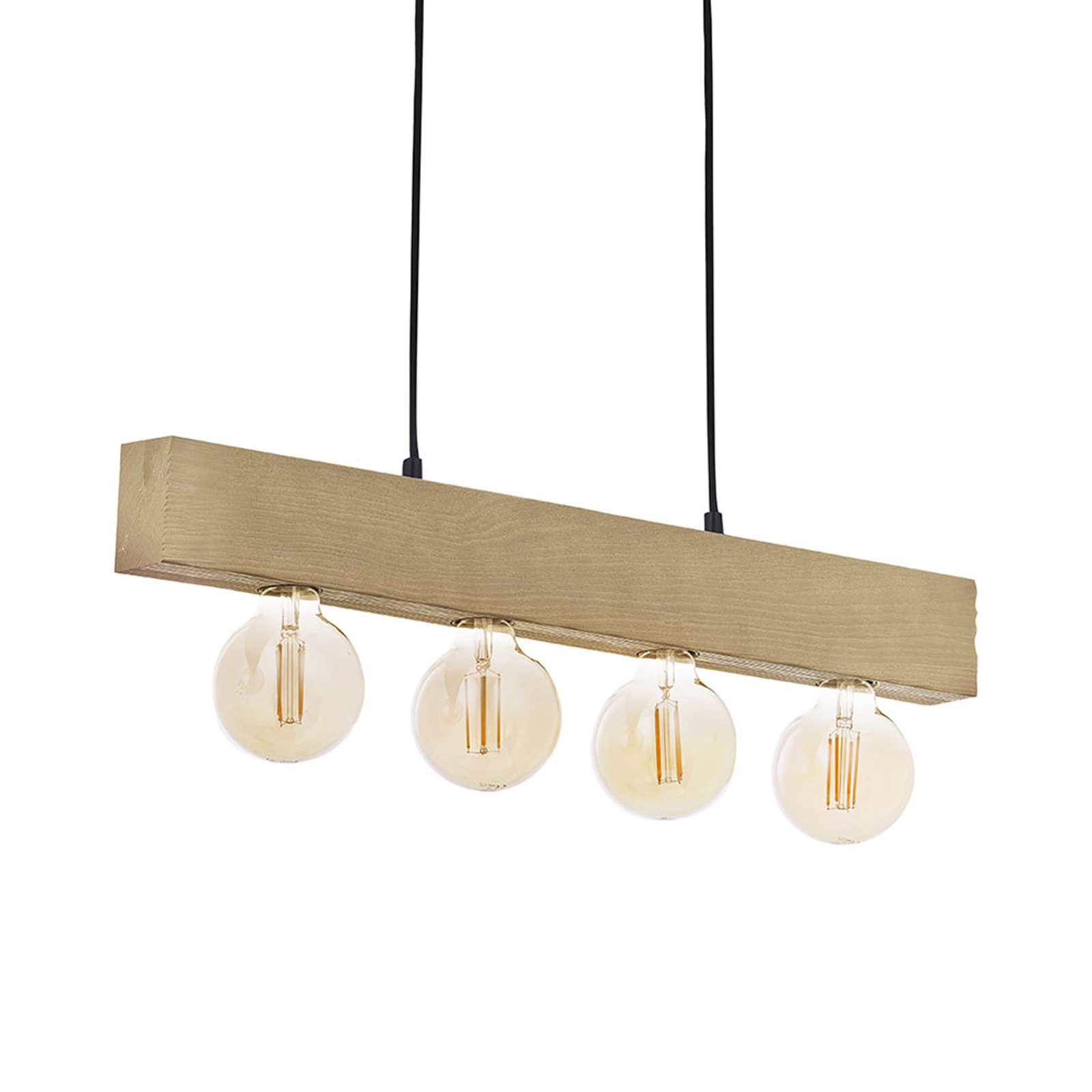 Puinen riippuvalaisin Artwood New, 4-lamppuinen