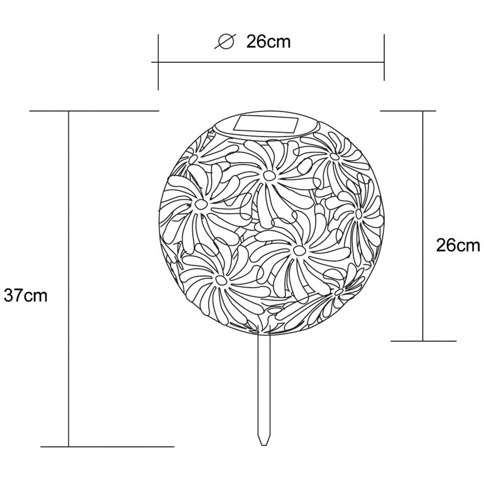Aurinkokäyttöinen LED-koristevalaisin 33633, hopea