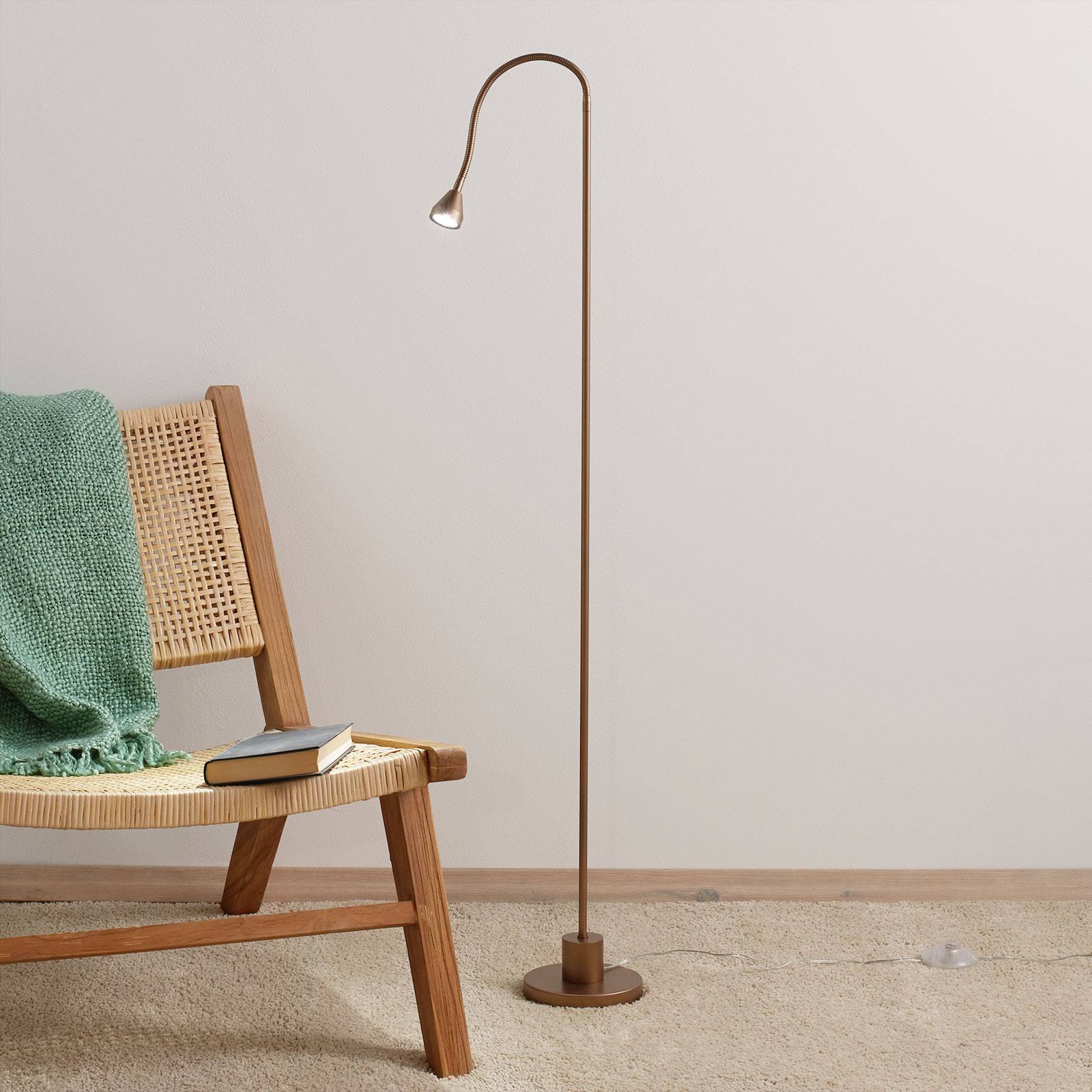 Minimalistinen LED-lattiavalaisin MINI, antiikki