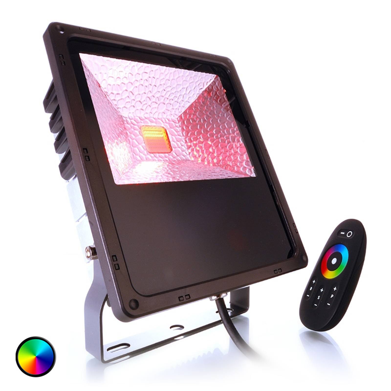 Tehokas LED-ulkokohdeval. Flood Color RF II 60 RGB