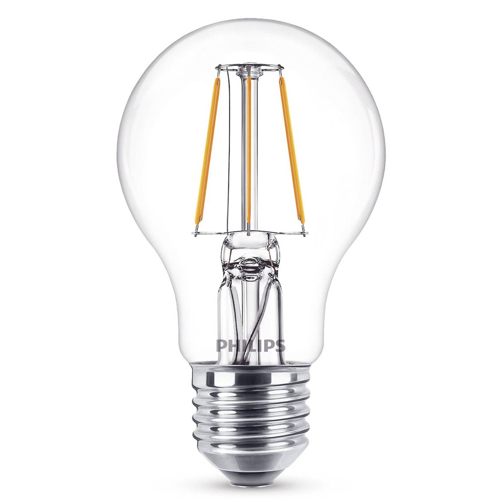 E27 A60 -LED-filamenttilamppu 4 W, 2 700 K, kirkas