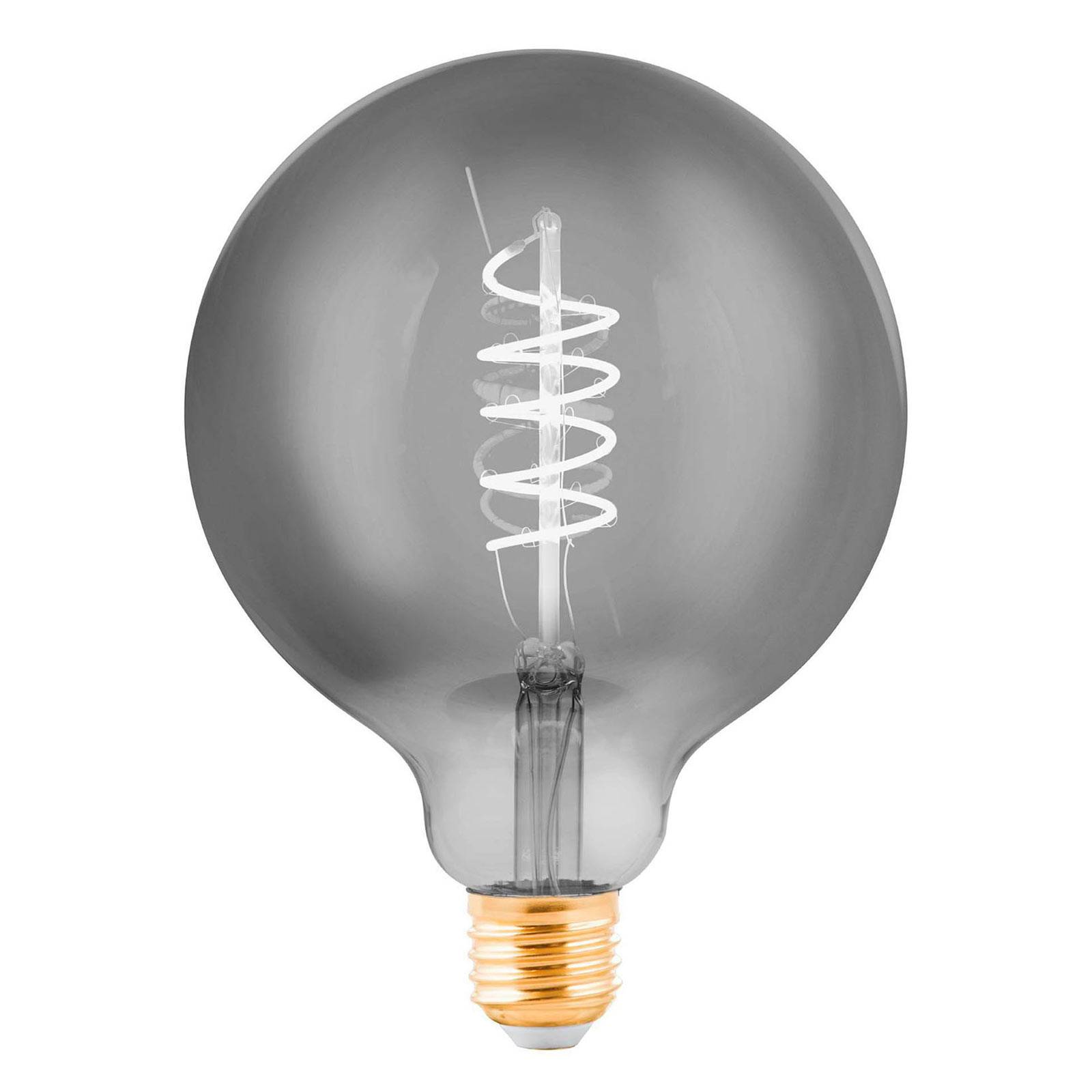 LED-globe-lamppu E27 4W musta, läpinäkyvä Ø 12,5cm