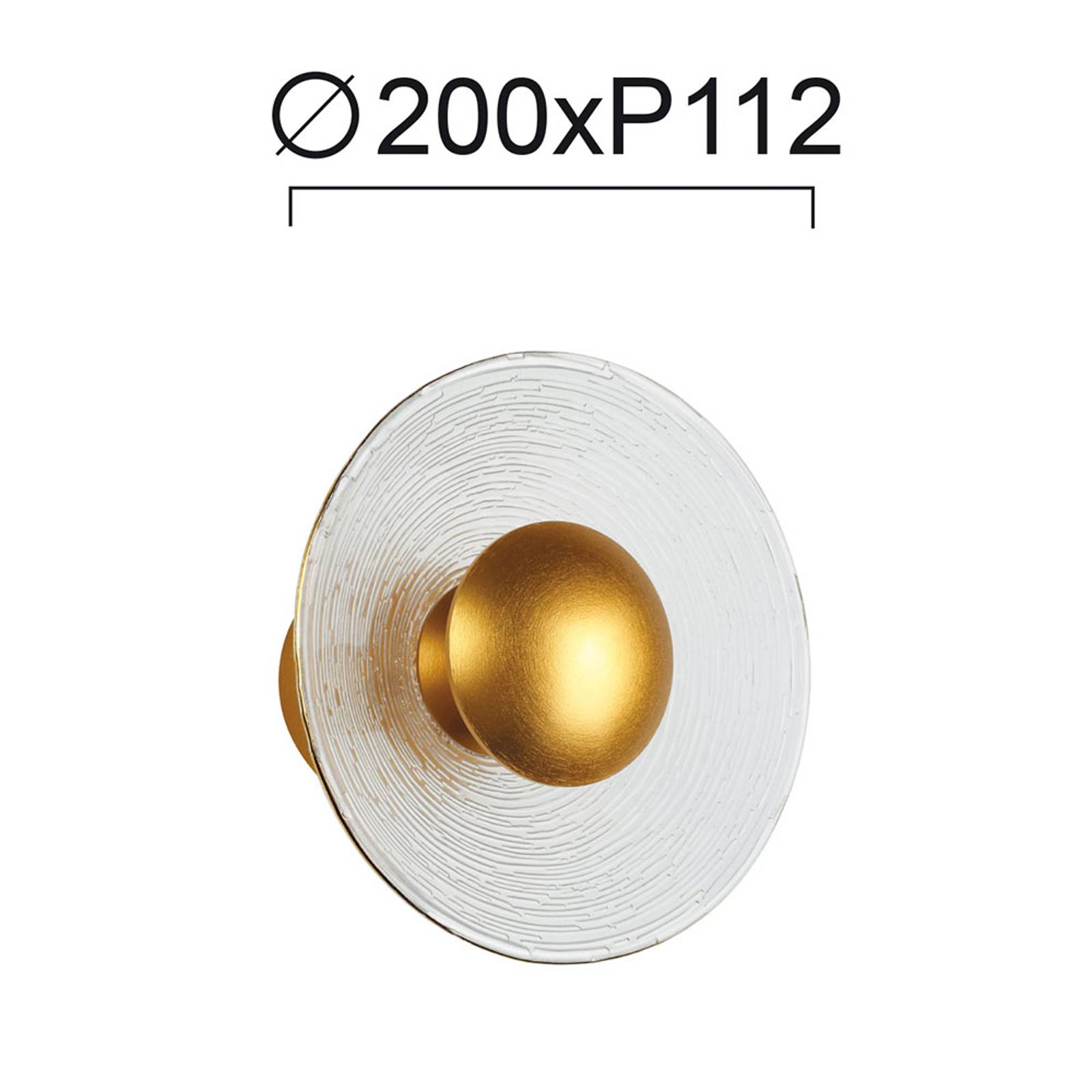 LED-seinävalaisin Glamour lasia