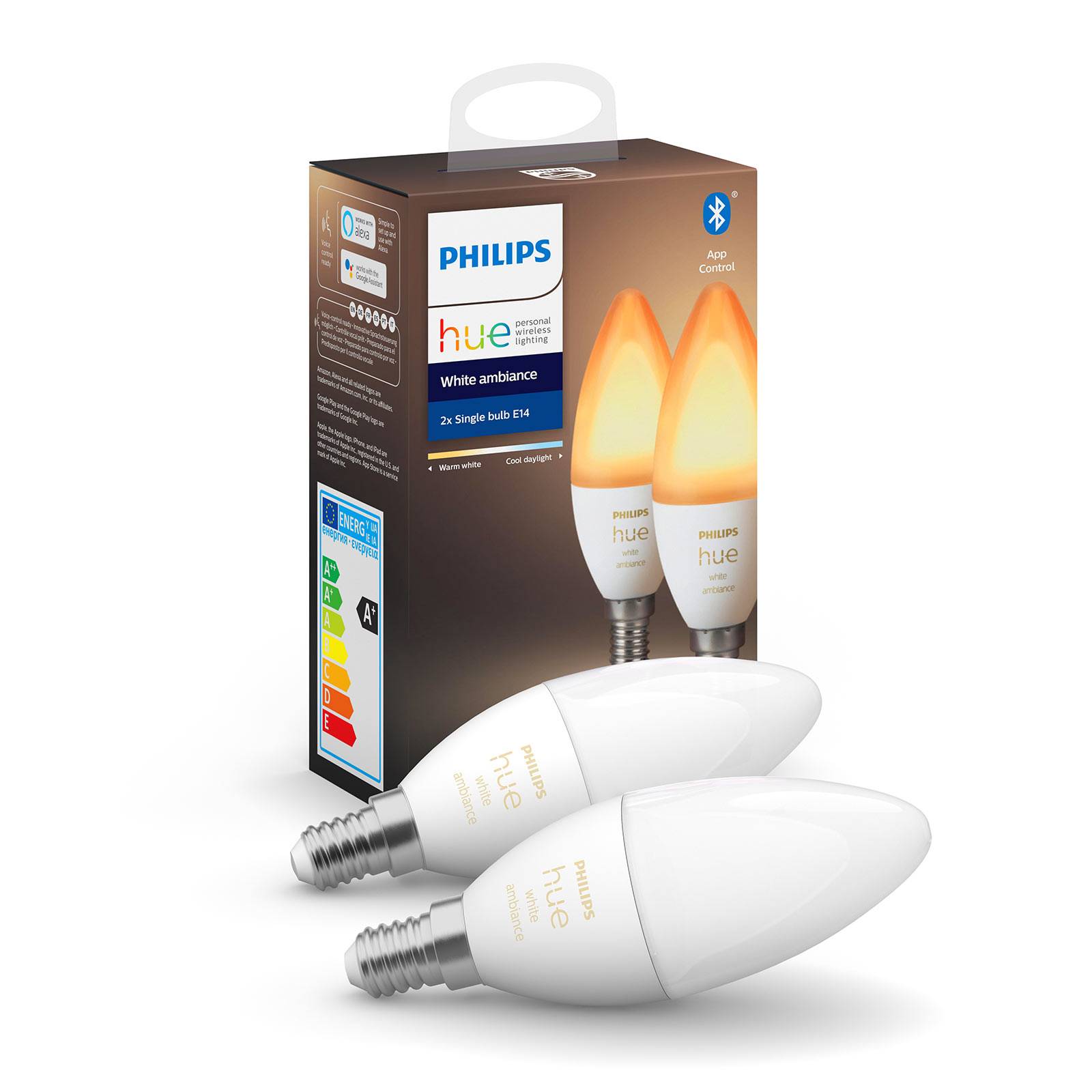 Philips Hue kynttilälamppu White Ambiance 2x E14