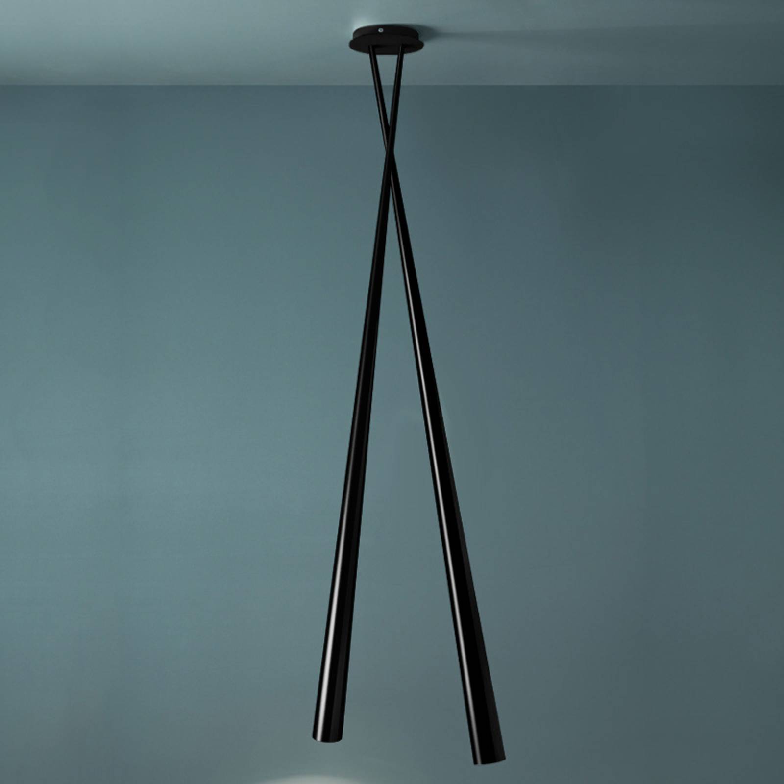 Drink Bicono -design-LED-riippuvalo, musta 175 cm