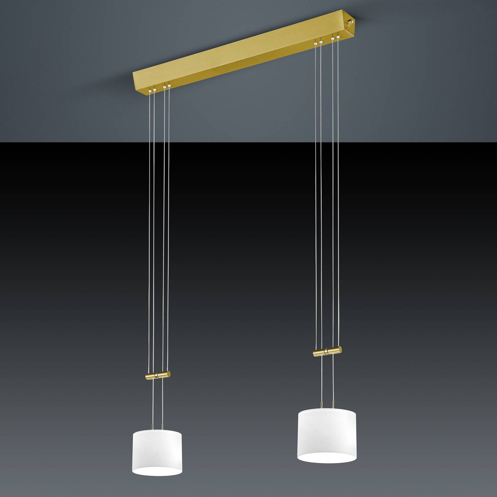 BANKAMP Grazia riippuvalaisin 2-lamp messinki