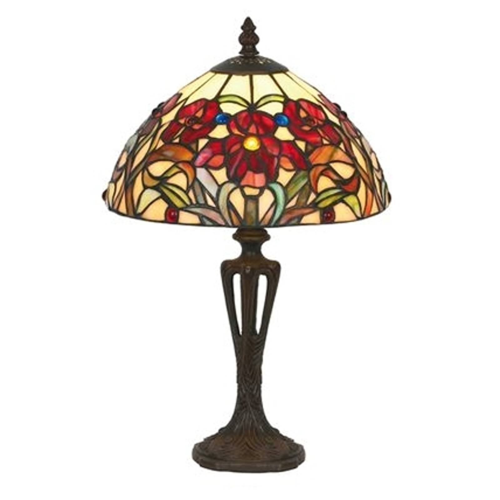 Tiffany-tyylinen ELINE-pöytävalaisin, 40 cm