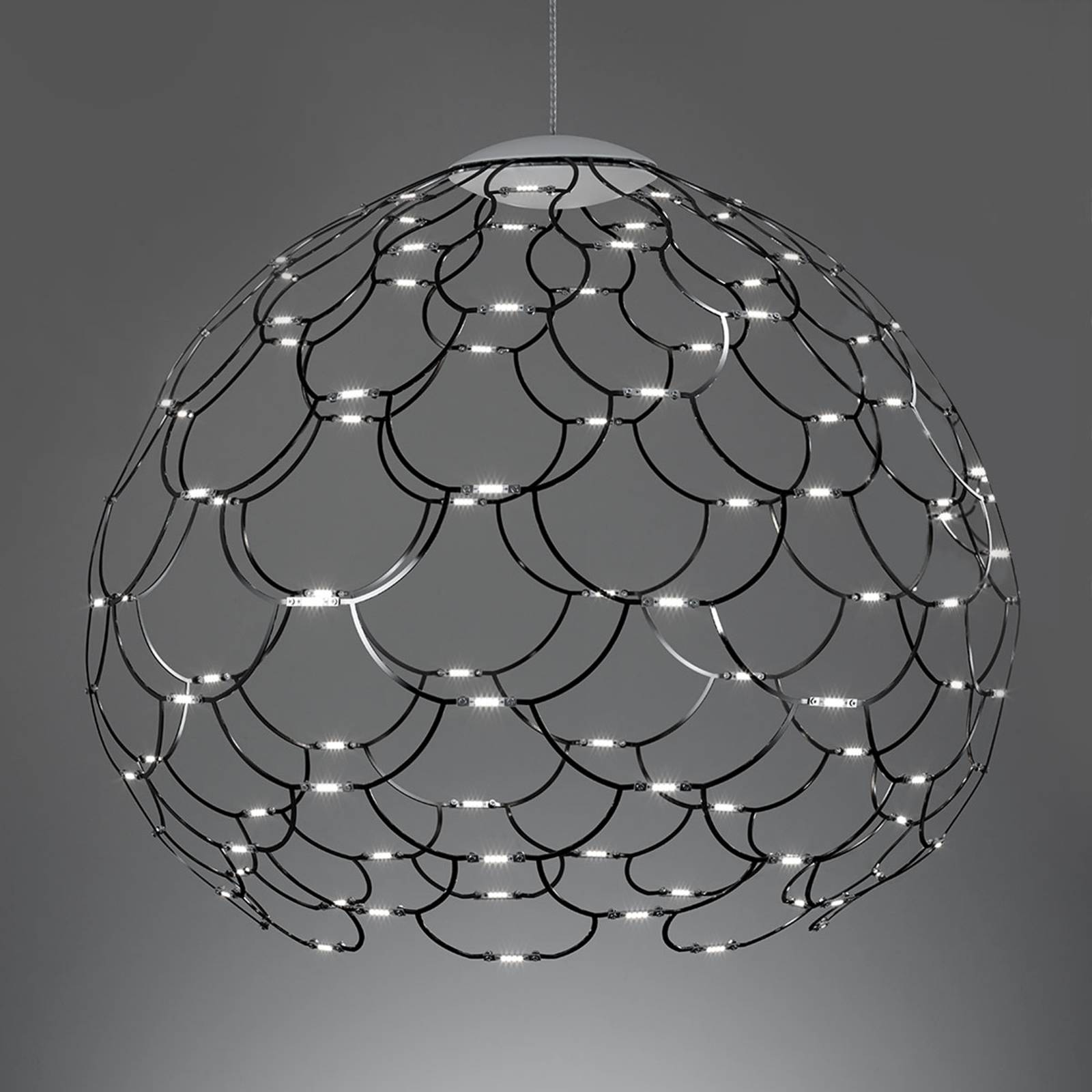 Musta LED-riippuvalaisin Lamoi 80 cm
