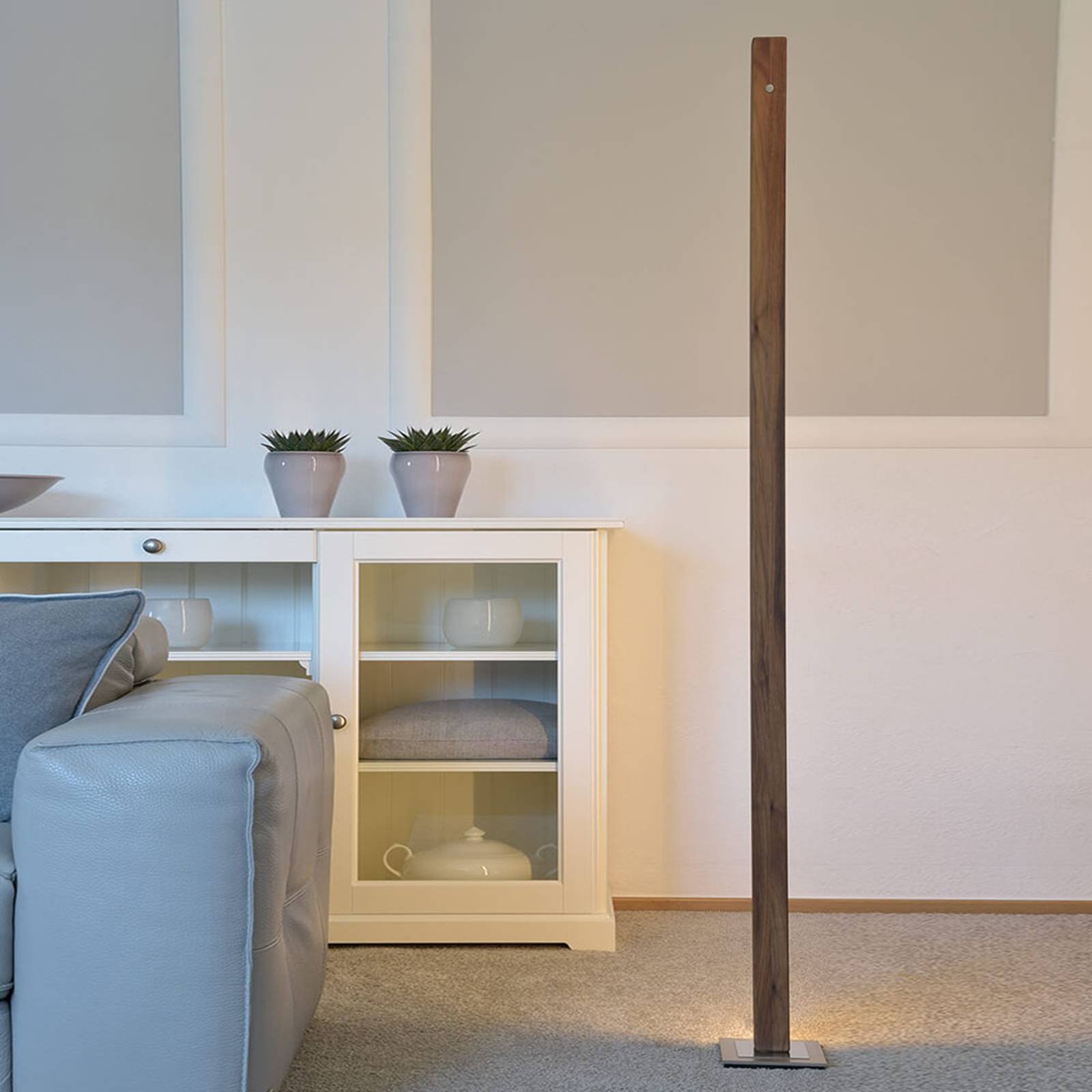 HerzBlut Leonora -LED-lattiavalo 161 cm, pähkinä