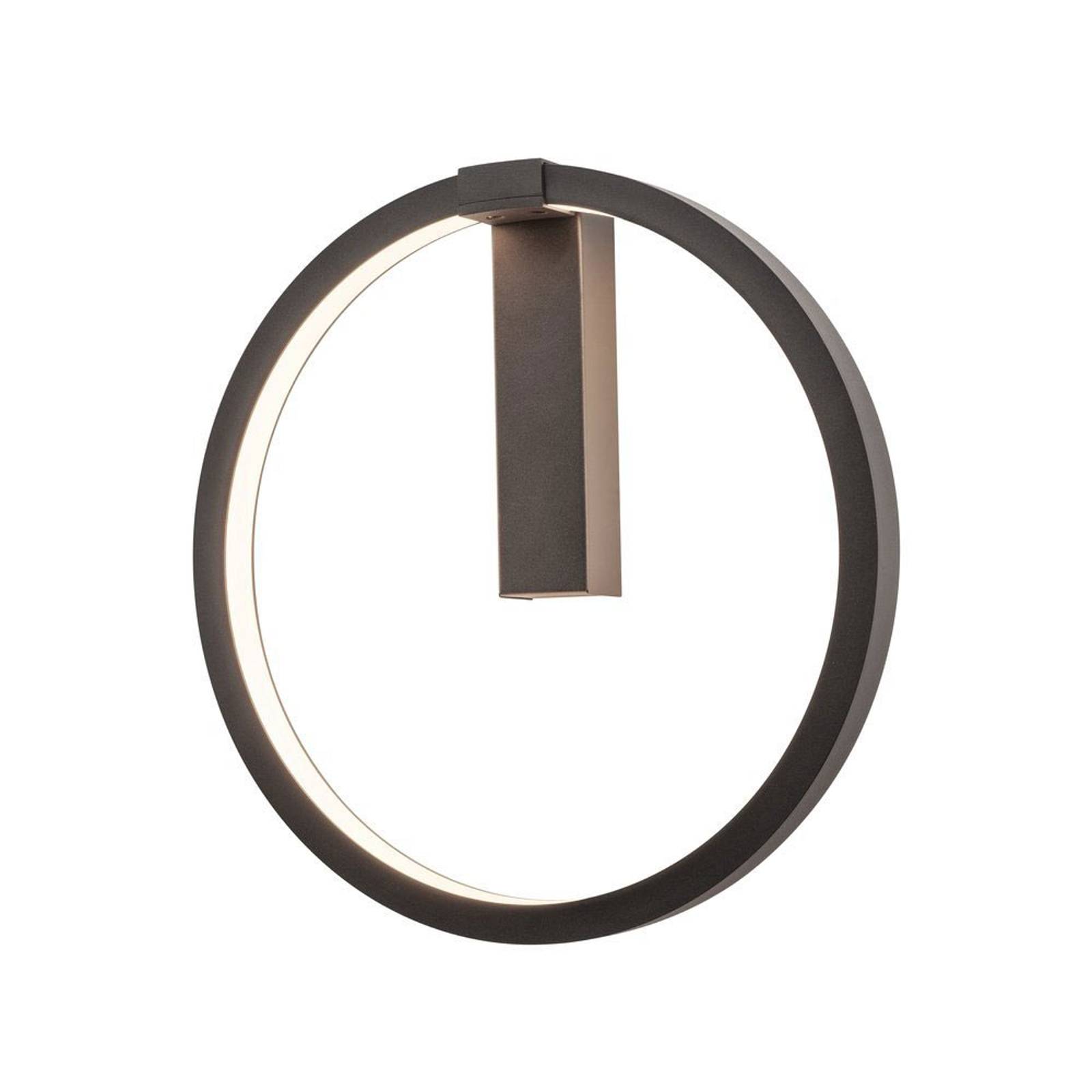 SLV One -LED-seinävalaisin, DALI, musta Ø 40 cm