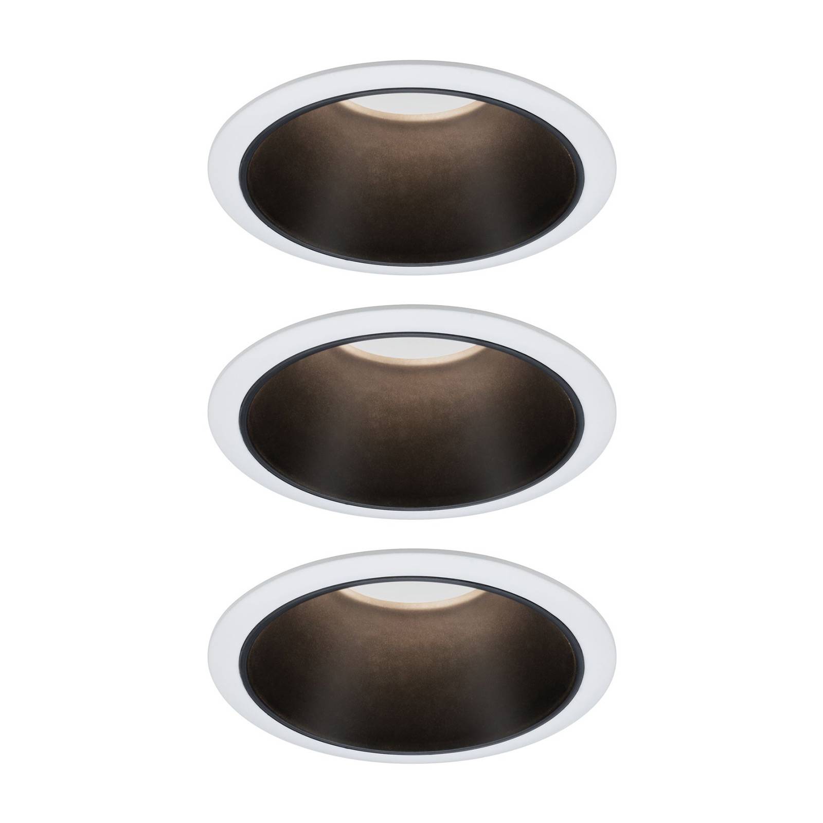 Paulmann Cole LED-Spotlight, musta-valkoinen 3 kpl