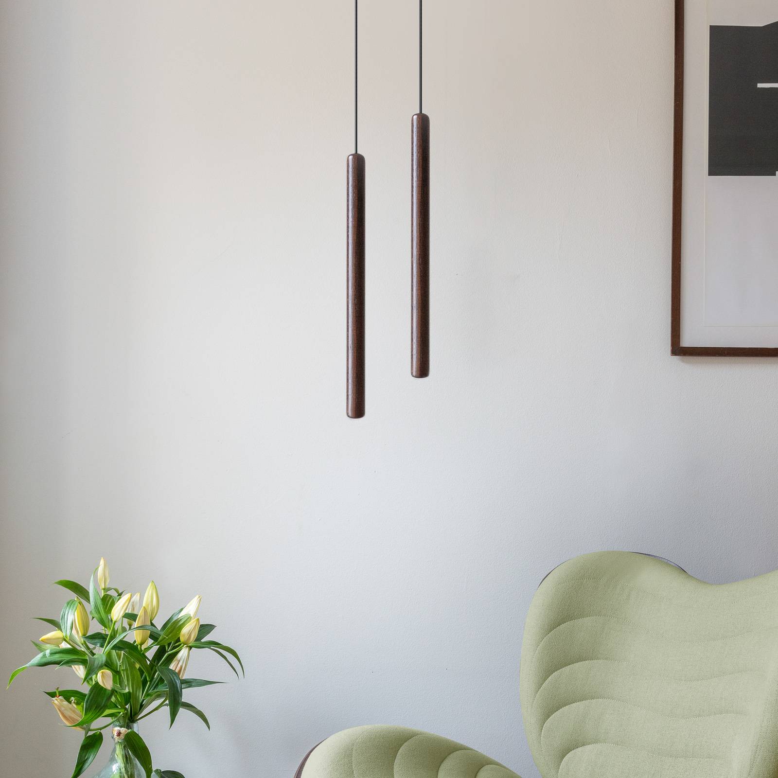 UMAGE Chimes Tall LED-riippuvalaisin tumma tammi