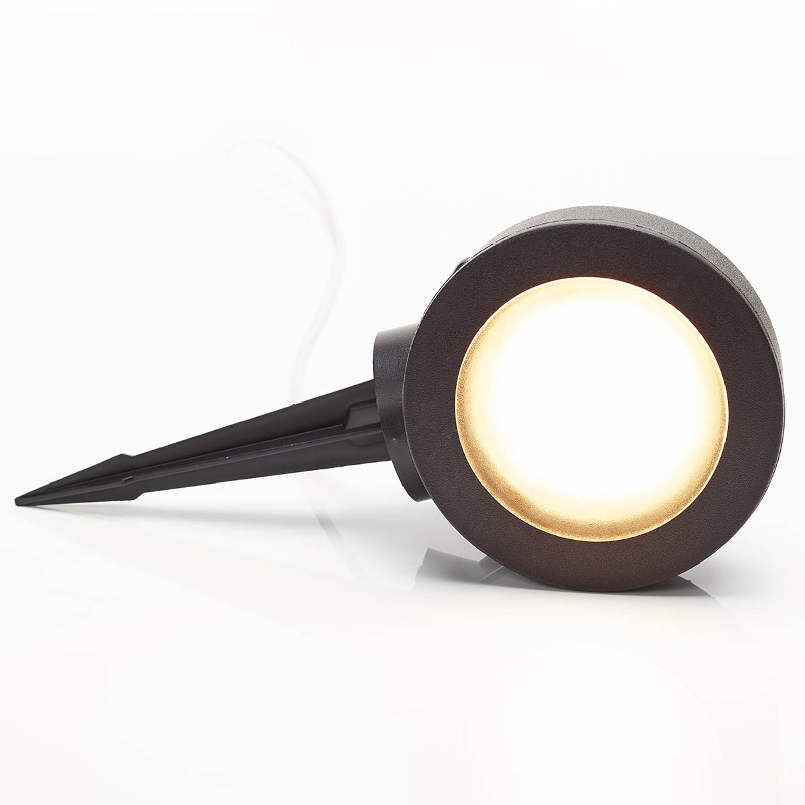 Tommy-kohdevalo, pyöreä, musta 1-lamp. 10W CCT