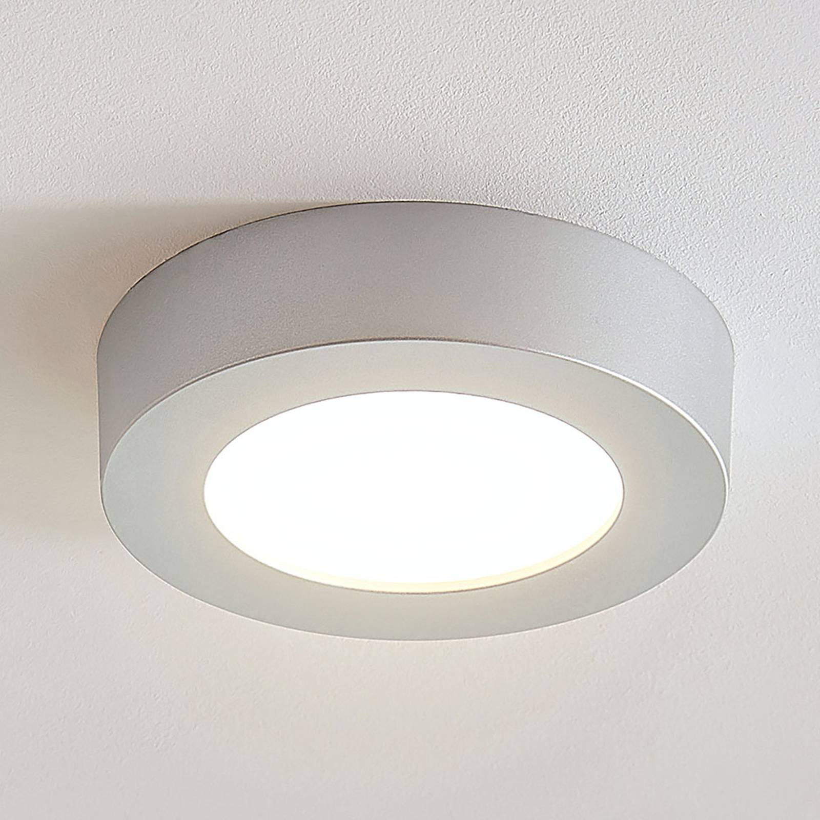 LED-kattovalo Marlo hopea 3 000 K pyöreä 18,2 cm