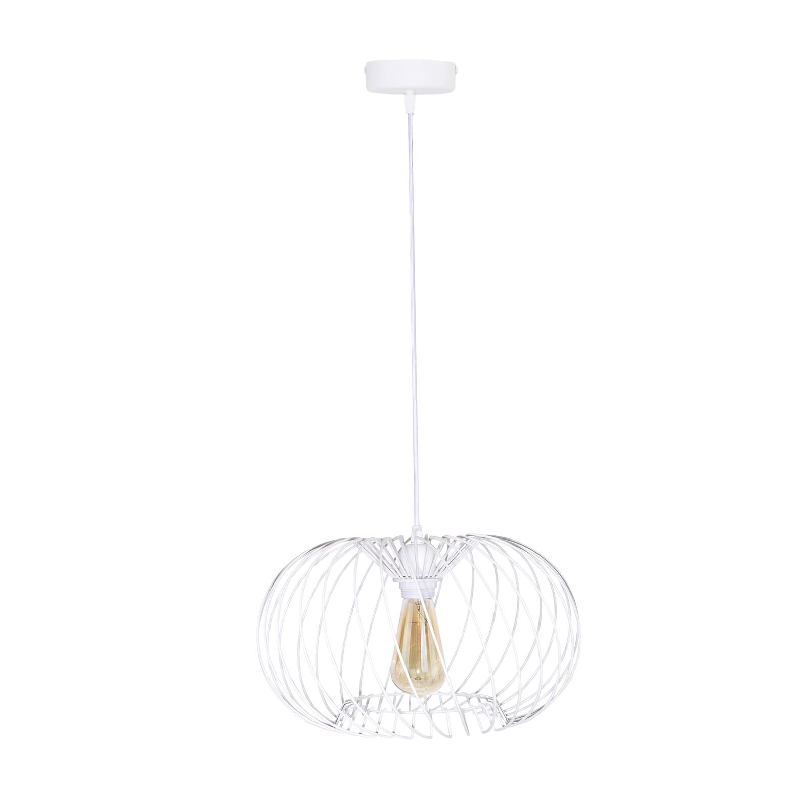 Riippuvalaisin Kula, 1-lamp., Ø 37cm, valkoinen