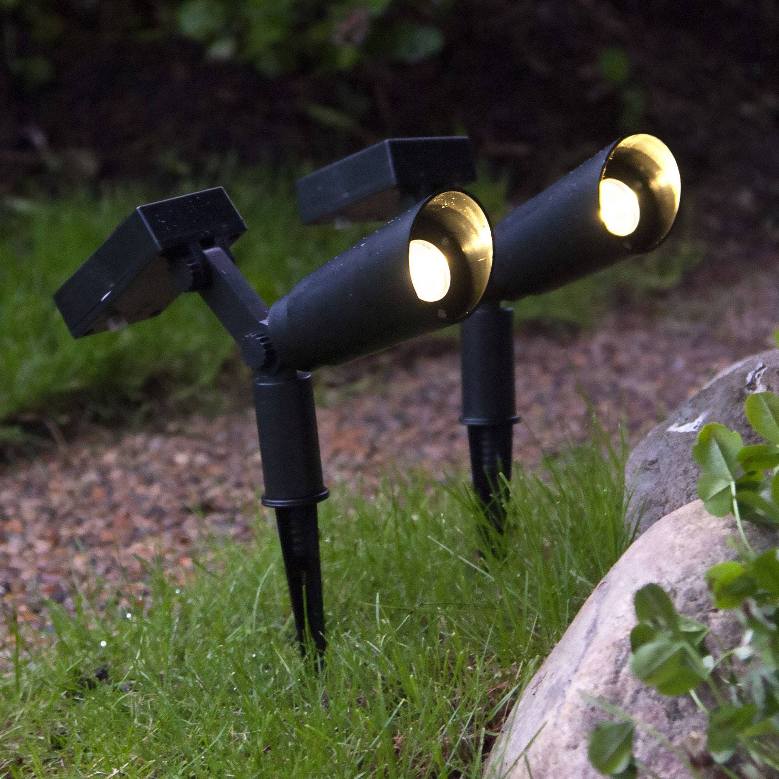 Aurinkokäyttöinen Powerspot-LED-valaisin, 2 kpl