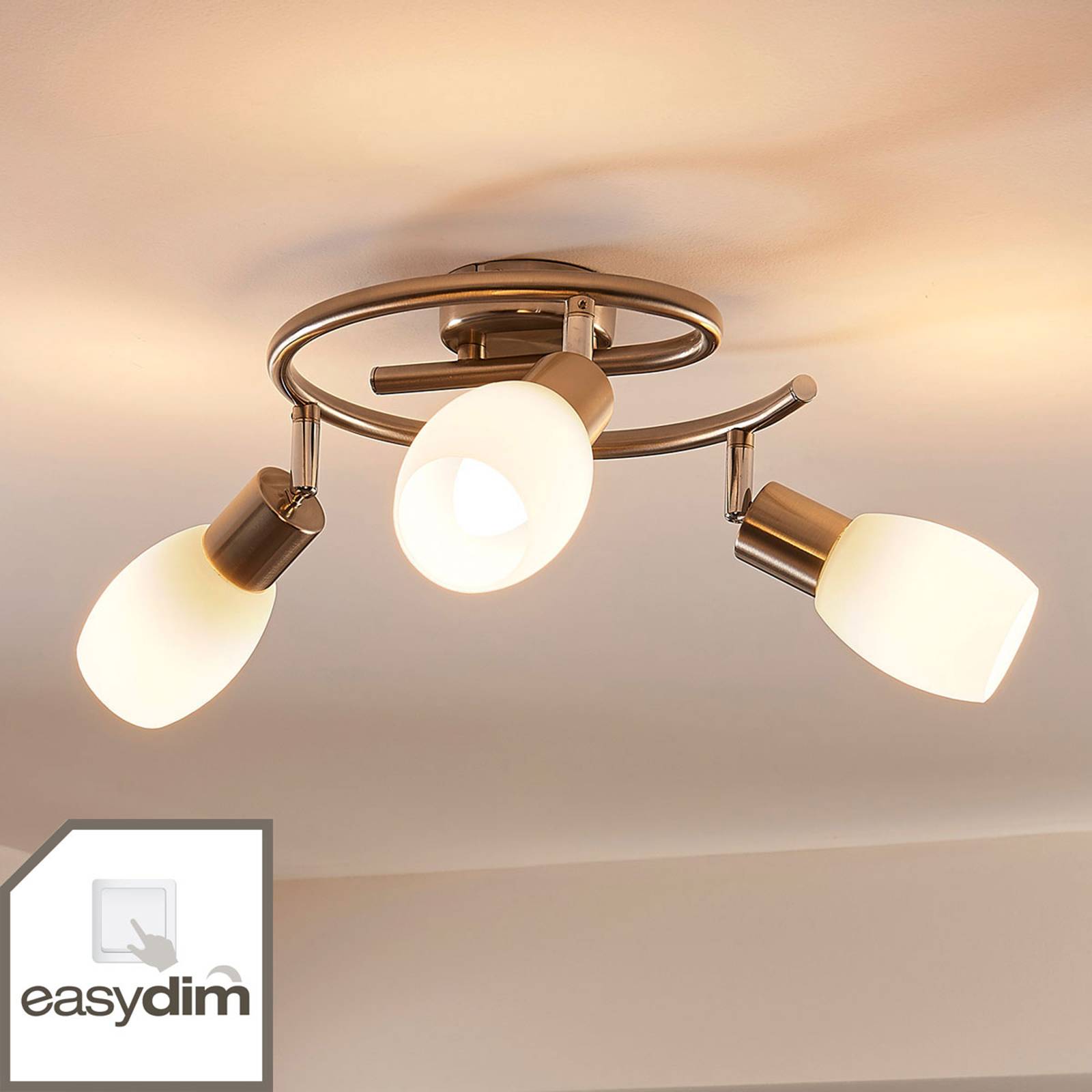 Easydim-LED-kattorondell Arda, 3 lamppua